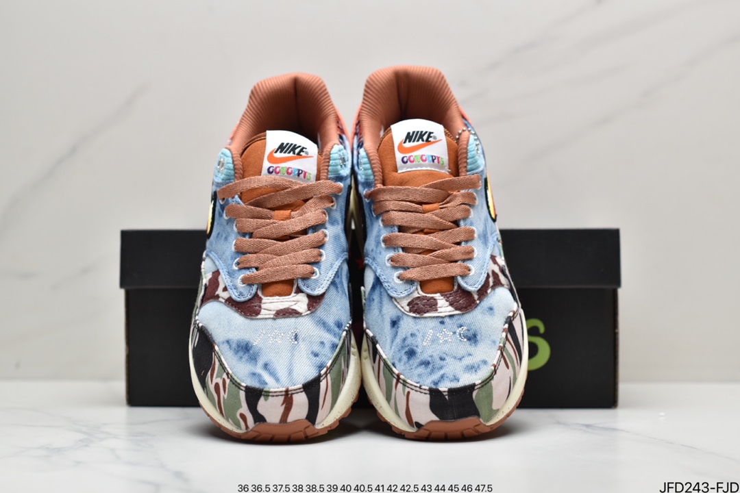 170 Patta x Nike Air Max 1“Monarch”复古休闲跑步鞋DR0448