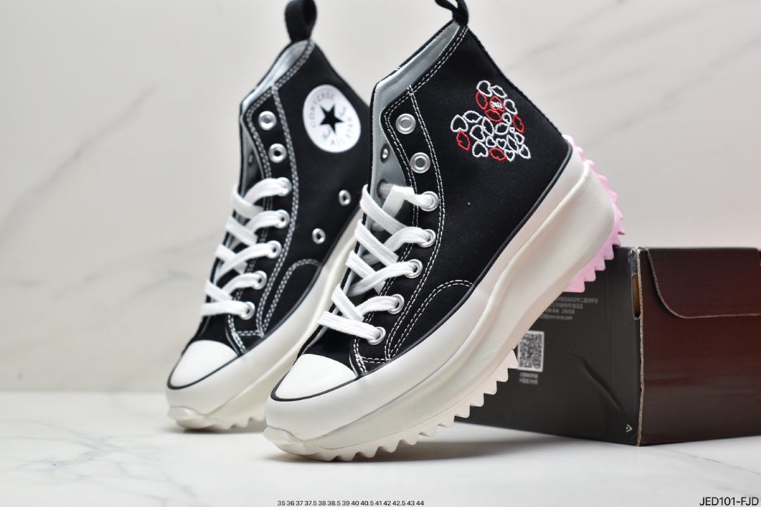 150 真标匡威Converse All Star Lift 厚底刺绣小花春暖花开