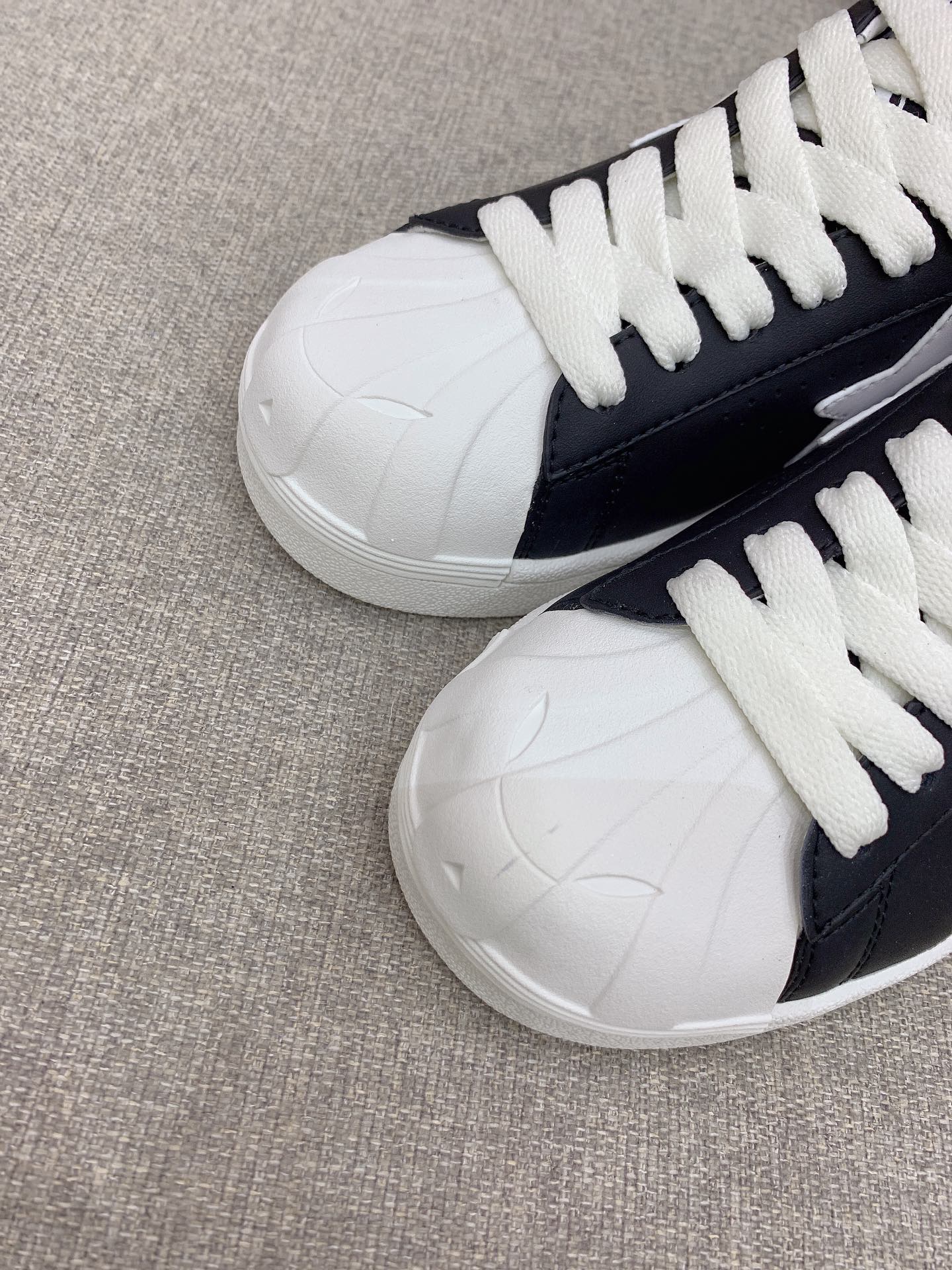 A Bathing Ape Shellhead Recreational Shoes, Fabric Cattle Skin, Sheep Skin Inside, Size 35-39. - 图片 4