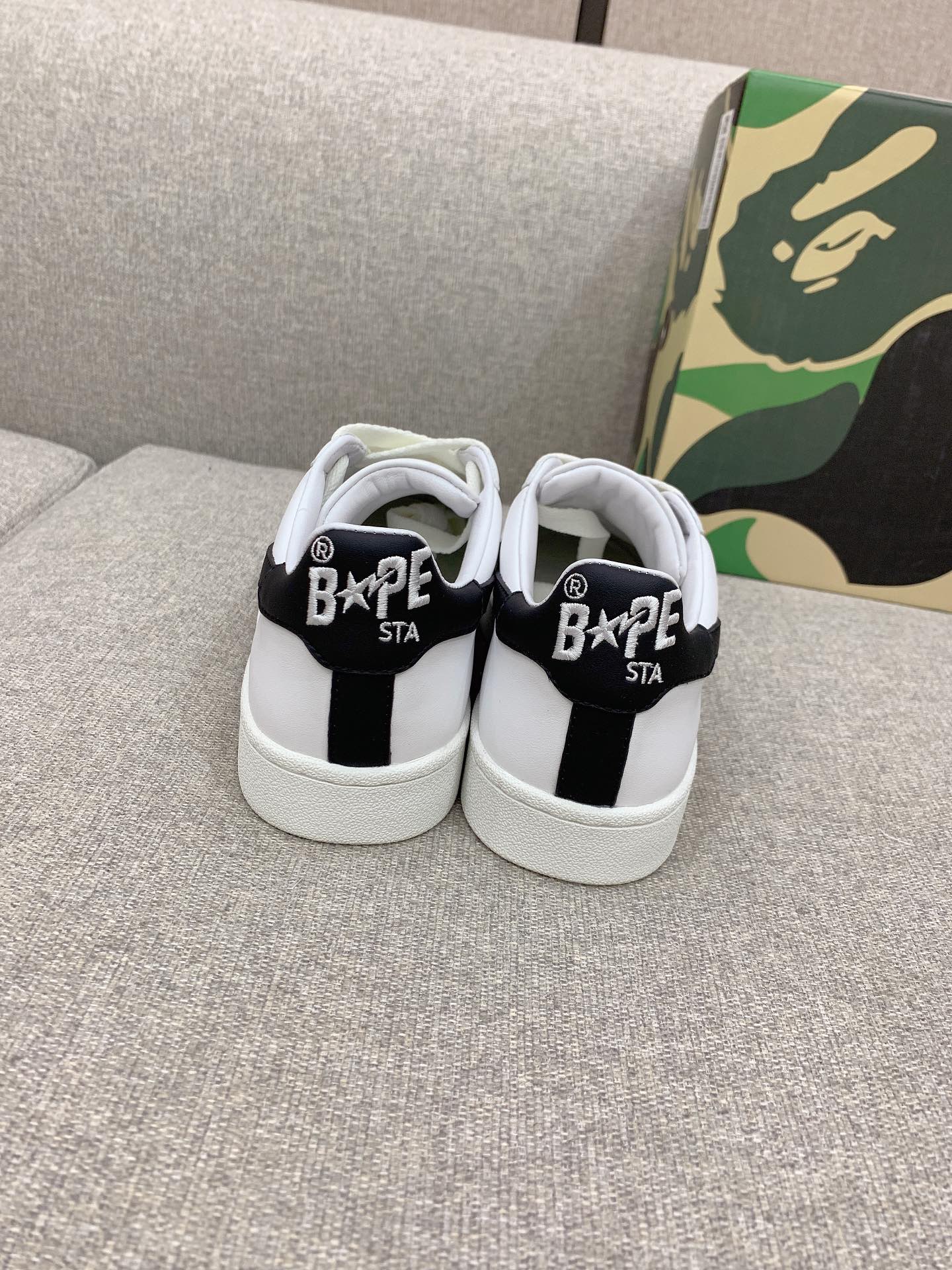 Bathing Ape Shellhead Recreational Shoes: Fabric & Sheep Skin, Size 35-39, Valued at $650. - 图片 7