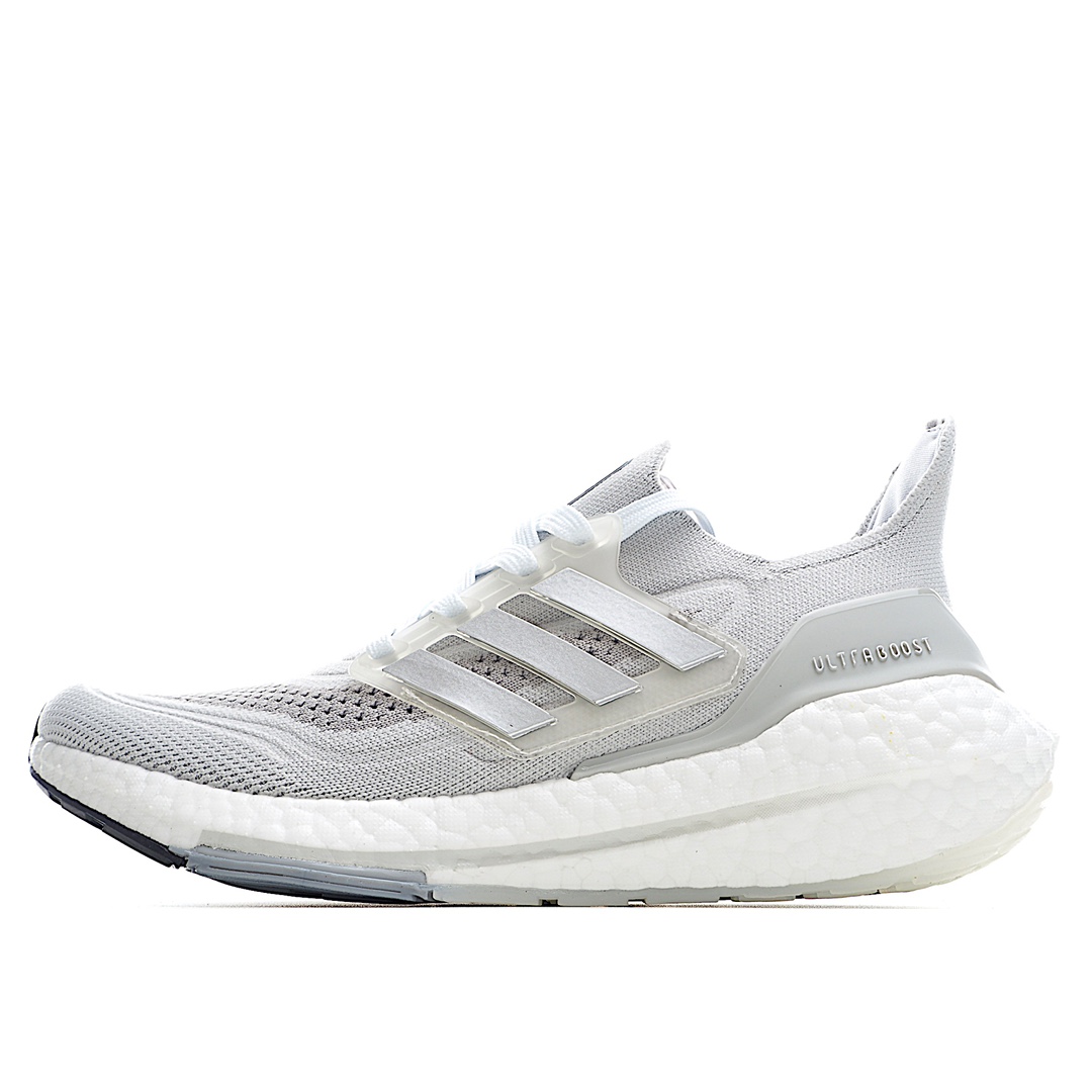 阿迪达斯 Adidas ultra boost 2021 UB7.0 爆米花 透明白灰