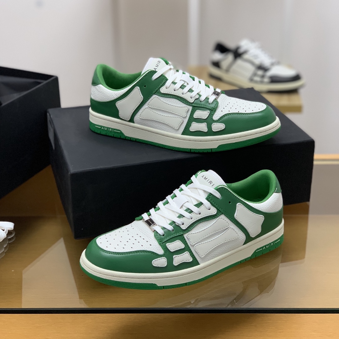 Amiri    此款采用牛皮制成骨头情侣款运动鞋