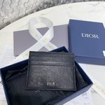 Dior AAA+
 Wallet Card pack Black Openwork Cowhide Oblique