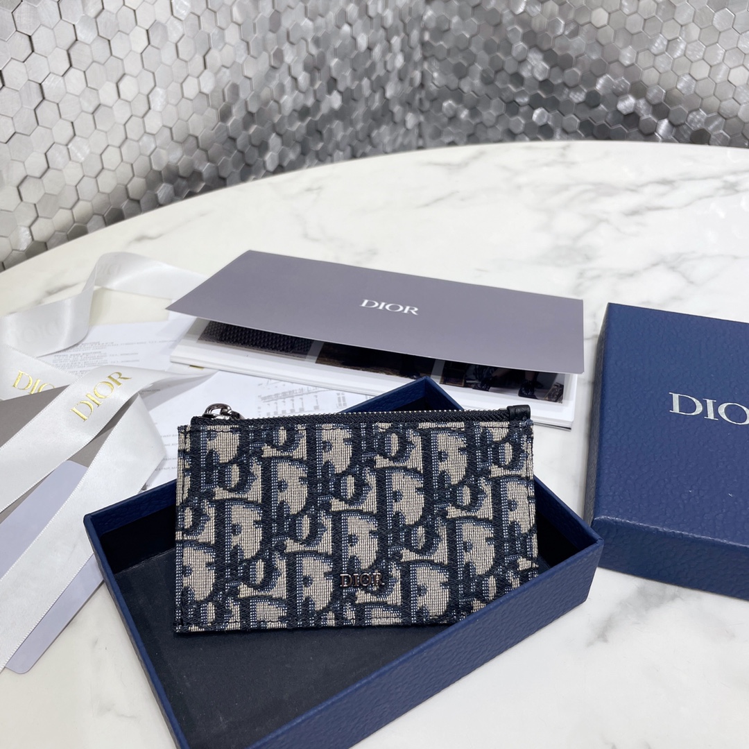 Best AAA+
 Dior Wallet Card pack Printing Cowhide Oblique