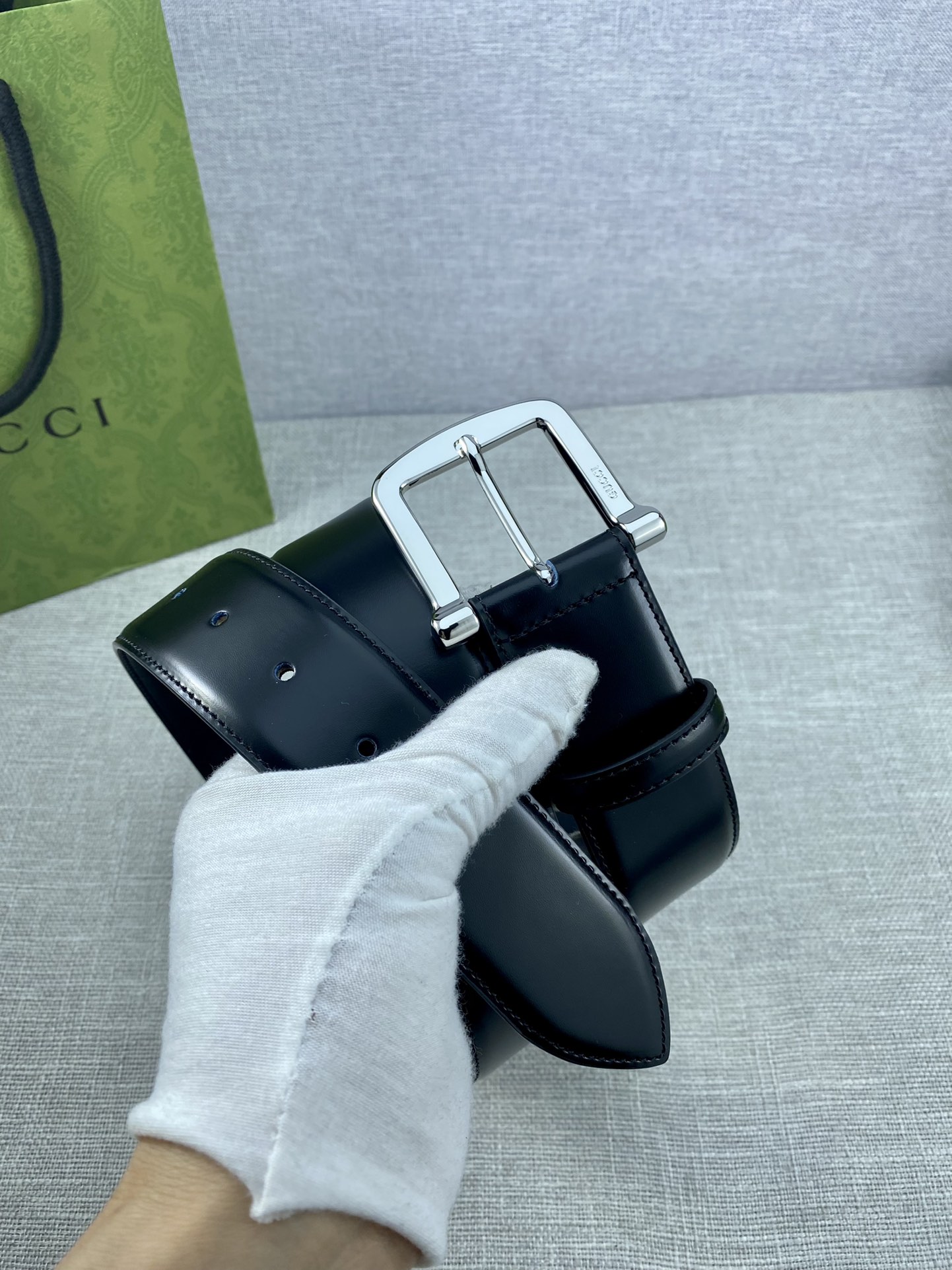 宽度4.0cmgucci互扣式双G带