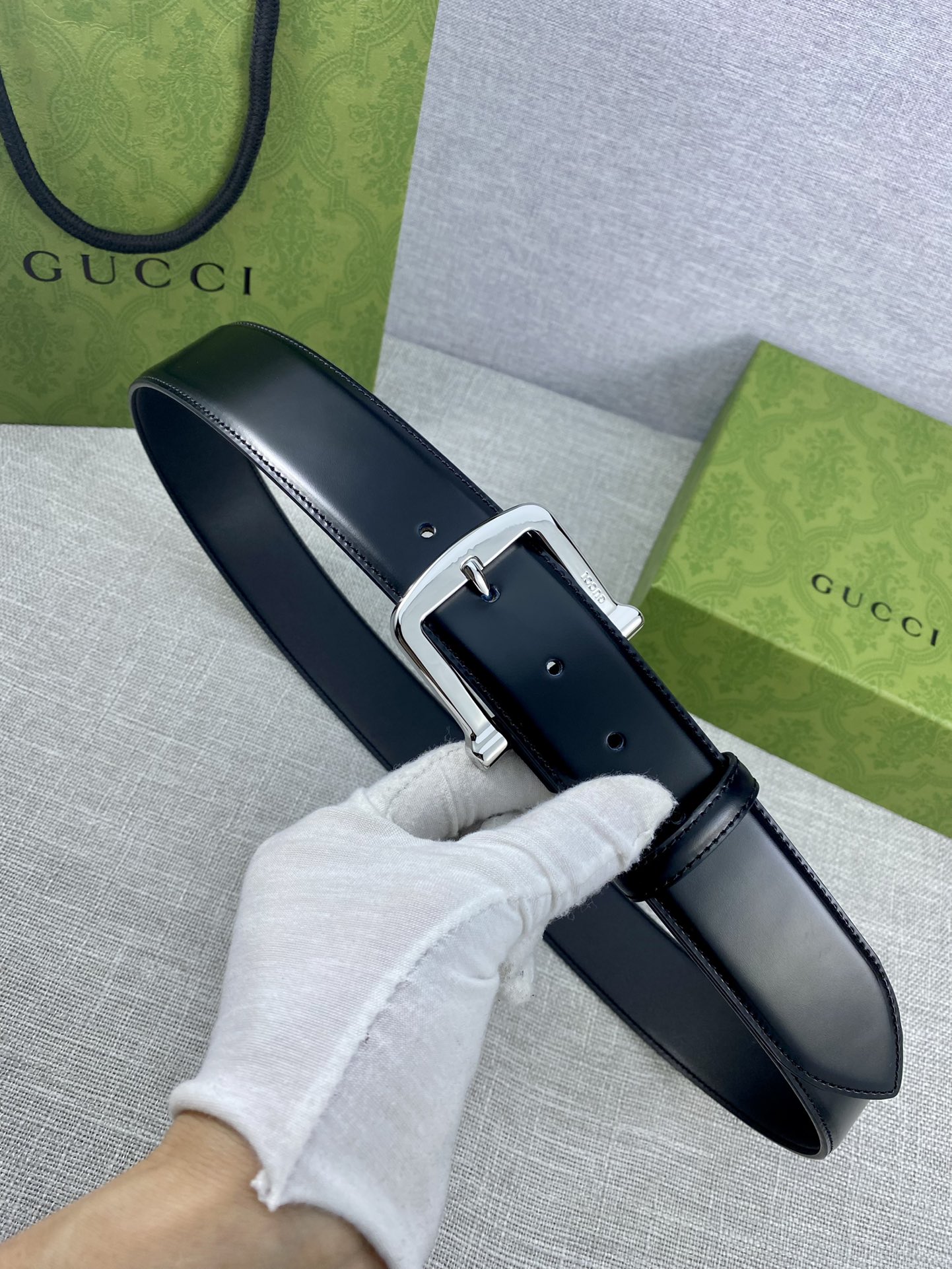 宽度4.0cmgucci互扣式双G带
