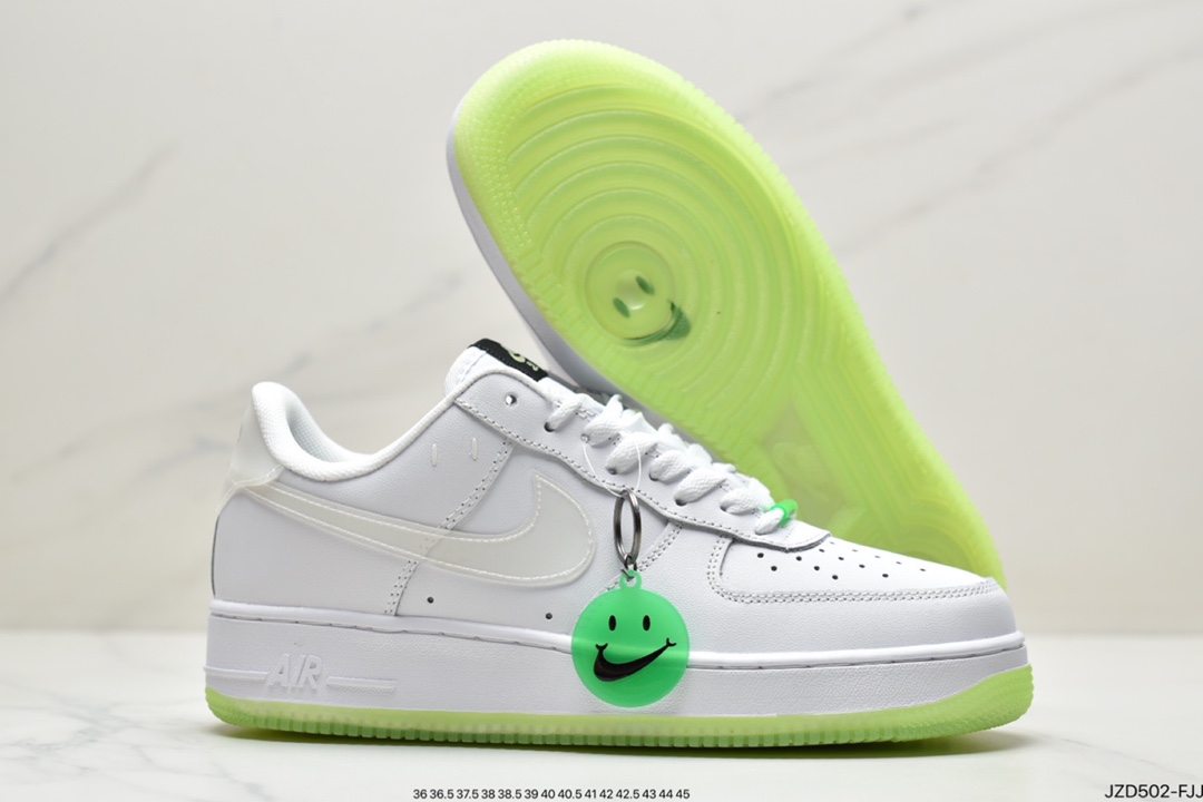 140 耐克 Nike Air Force 1 Low “Have A Nike Day”笑脸夜光空军一号低帮休闲板鞋CT3228-100