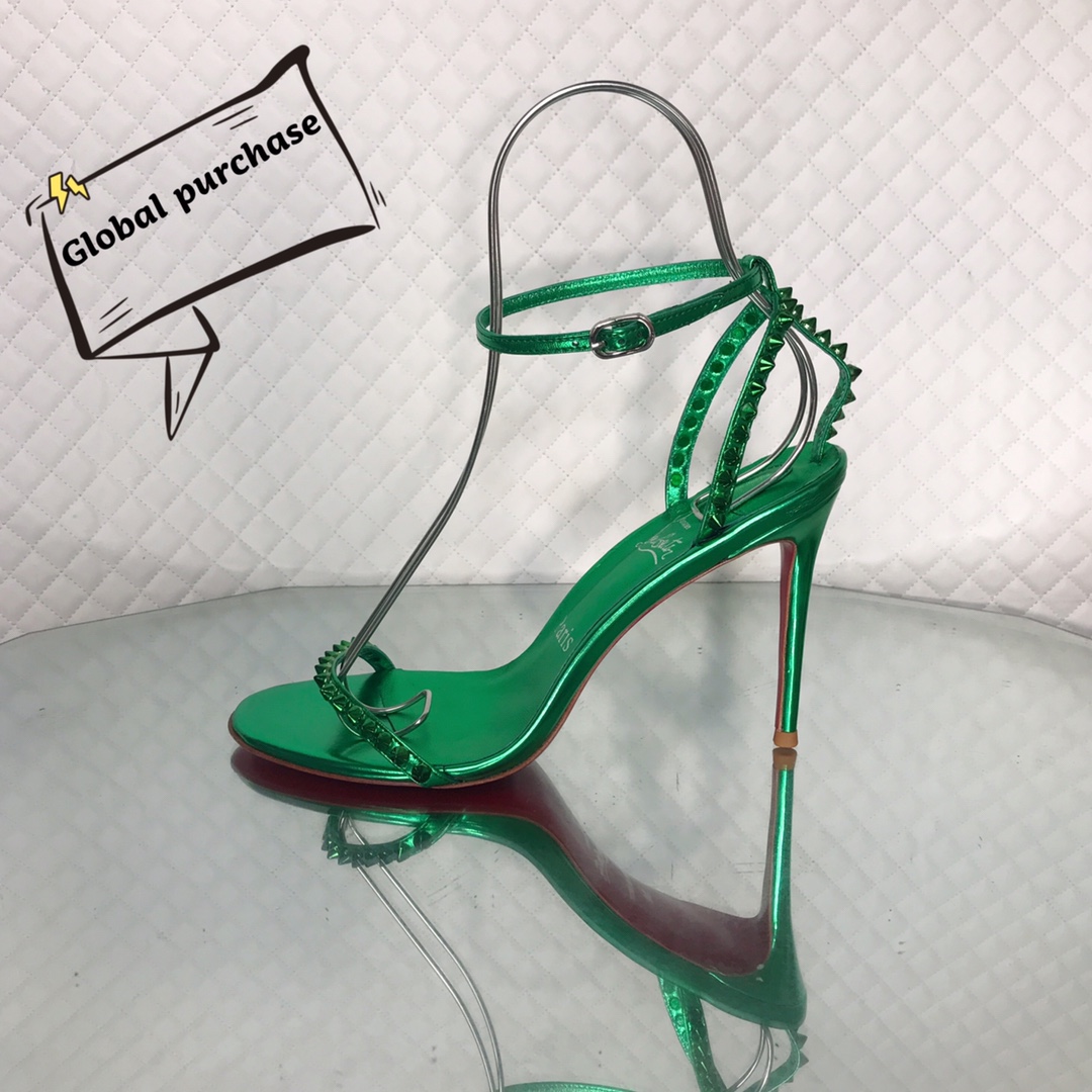 NO:100797,High-end customization, new spring and summer rivet design series!  H10Cm, size 34-42. Customized models do not return or exchange 9050-019 Green metal sheepskin, green metal sheepskin, natural copper foot nails. Official website synchronization Standard European code Reference:9050-019 Color:green/green Material:cowhide/rivet Lining:goat leather Heel height:10Cm Sole:leather sole Size:EUR 34-42 (US 4-11):,,christian louboutin,sheepskin19860909高端订制 春夏铆钉设计新款系列！ H10Cm,尺码34-42码.订制款不退不换9050-019绿色金属羊皮,绿金属羊皮里,本色铜脚钉.官网同步 标准欧码 Reference:9050-019 Color:green/green Material:cowhide/rivet Lining:goat leather Heel heigh:10Cm Sole:leather sole Size:EUR 34－42（US 4一11) :,,christian louboutin,sheepskin,Women's Shoes