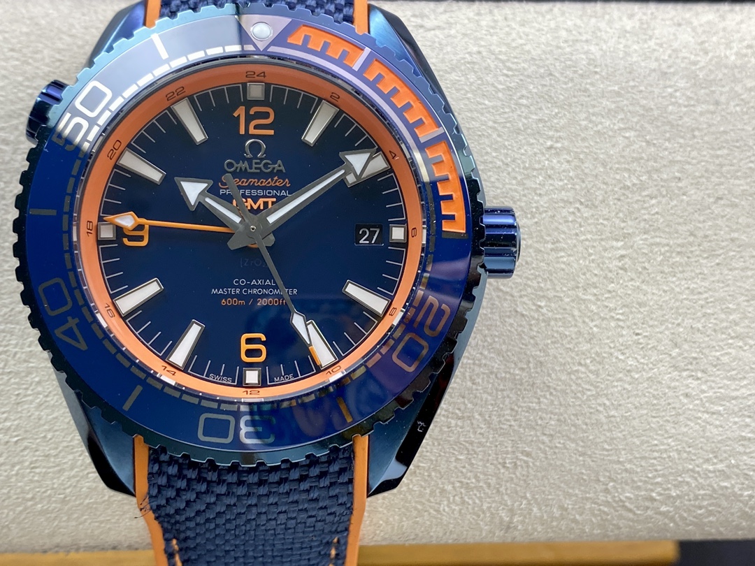 欧米茄 深海之蓝 海洋宇宙600米GMT 海马600系列自动机械男表