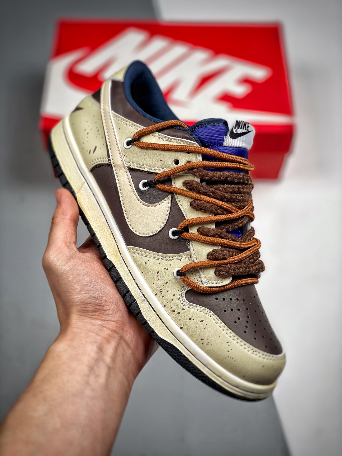 -2 Nk Dunk SB Low correa deconstructiva. Materiales originales de primera capa, edición exclusiva procesada por destila…