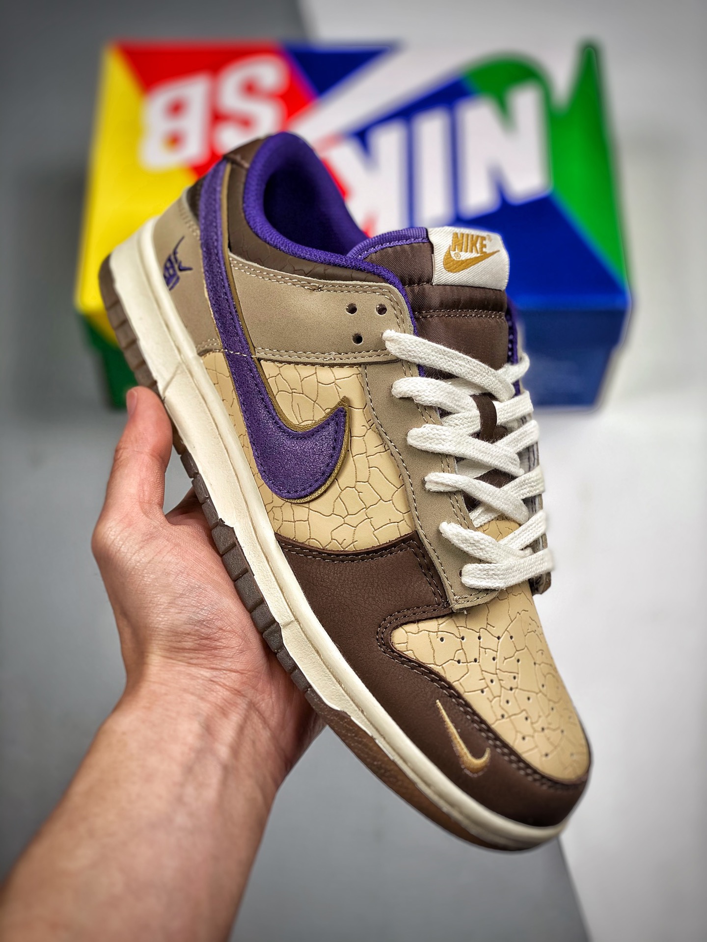 -4 Nk Dunk SB Low demonio marrón. Fabricado por una gran fábrica con materiales originales de primera capa, edición exc…