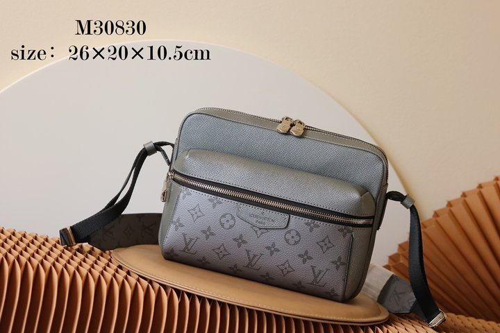Highest quality replica Louis Vuitton LV Outdoor Best Messenger Bags Silver Monogram Canvas m30830