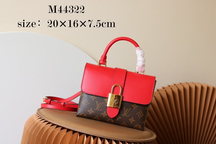 Louis Vuitton LV Locky BB Bags Handbags Black Caramel Gold Green Pink Red White Monogram Canvas Cowhide Fashion M44141
