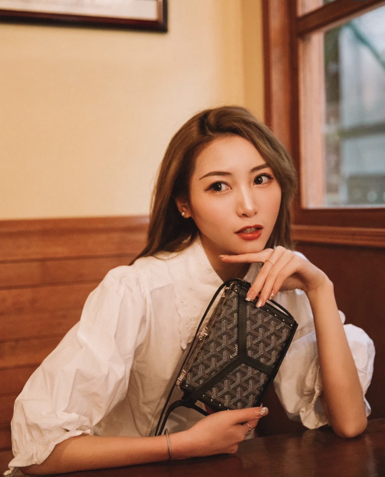 NO:198563,Black upper body picture, Goya19860909黑色上身图,戈雅,Bag