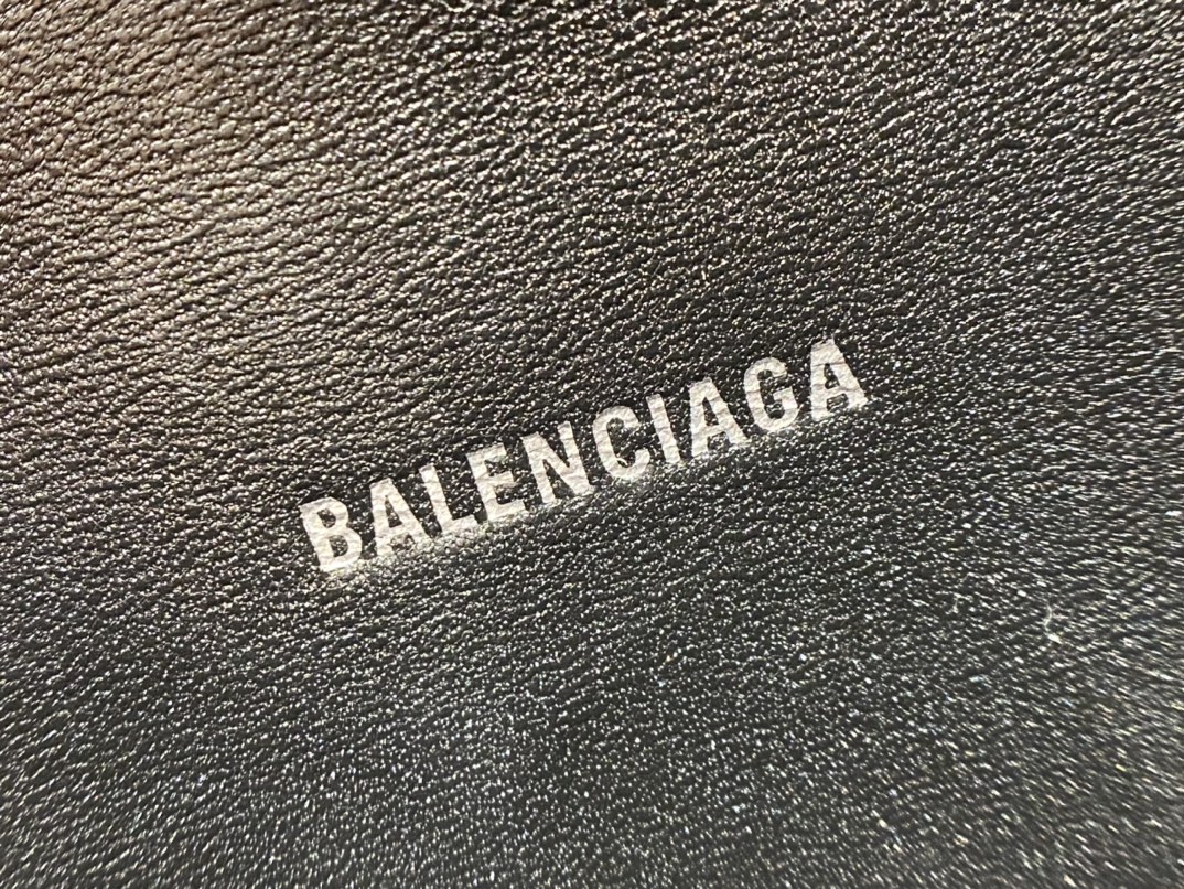 Balenciaga Hourglass XS 19CM BAG 鳄鱼纹沙漏包 592833黑色/银扣