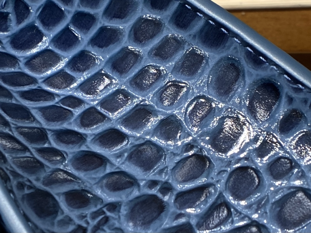 Balenciaga Hourglass XS 19CM BAG 鳄鱼纹沙漏包 592833灰蓝/银扣