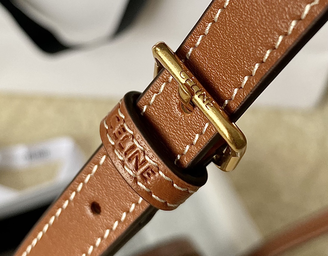 CELINE赛琳凯旋门老花圆饼包10342