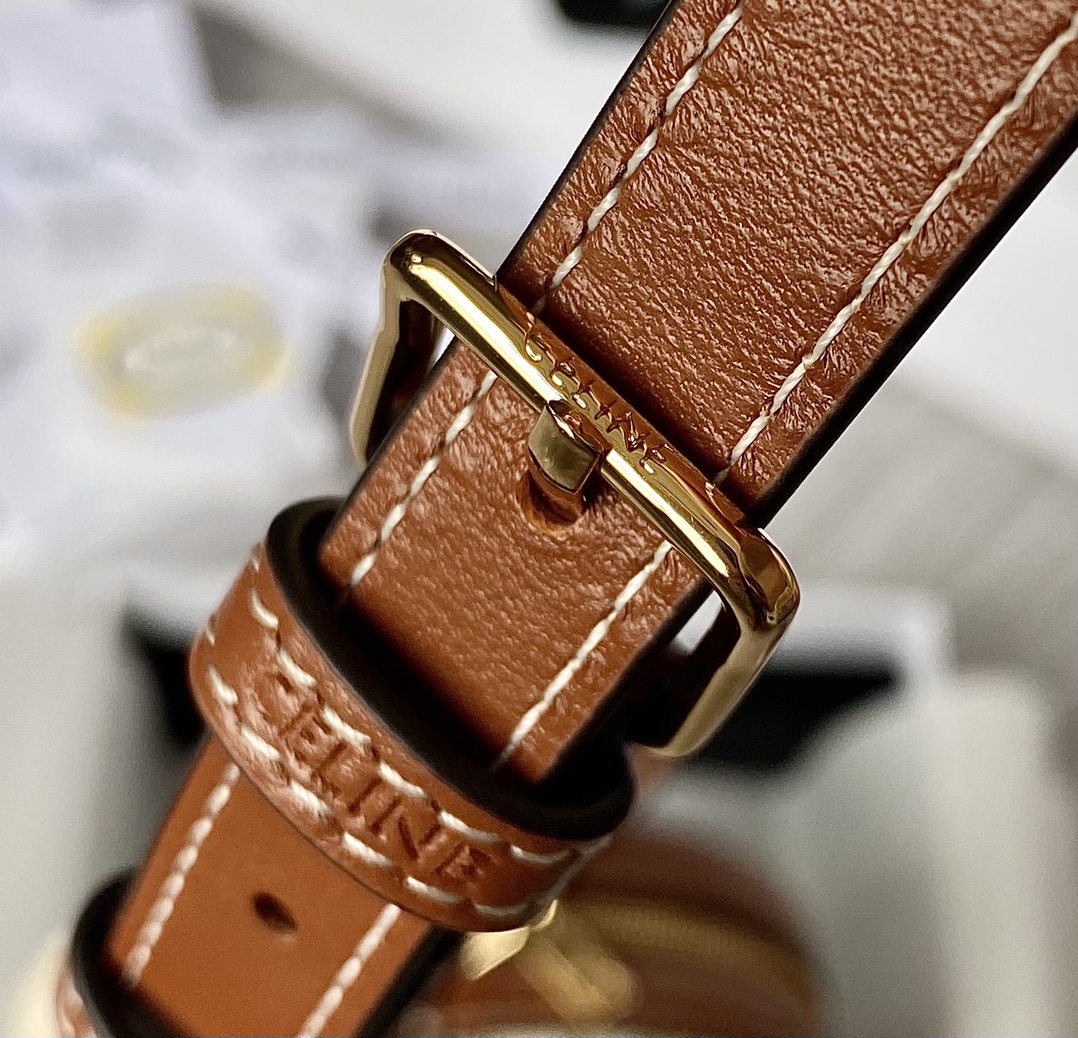 CELINE赛琳凯旋门老花圆饼包10342