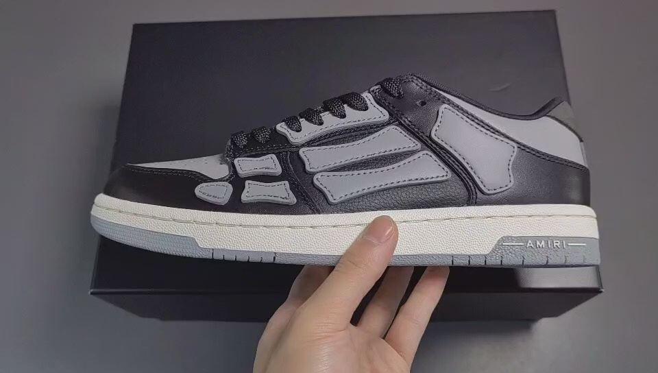 [Bone Shoes] Black Grey AMlRl Skel Top Low Casual Fashion Sneakers Item number: