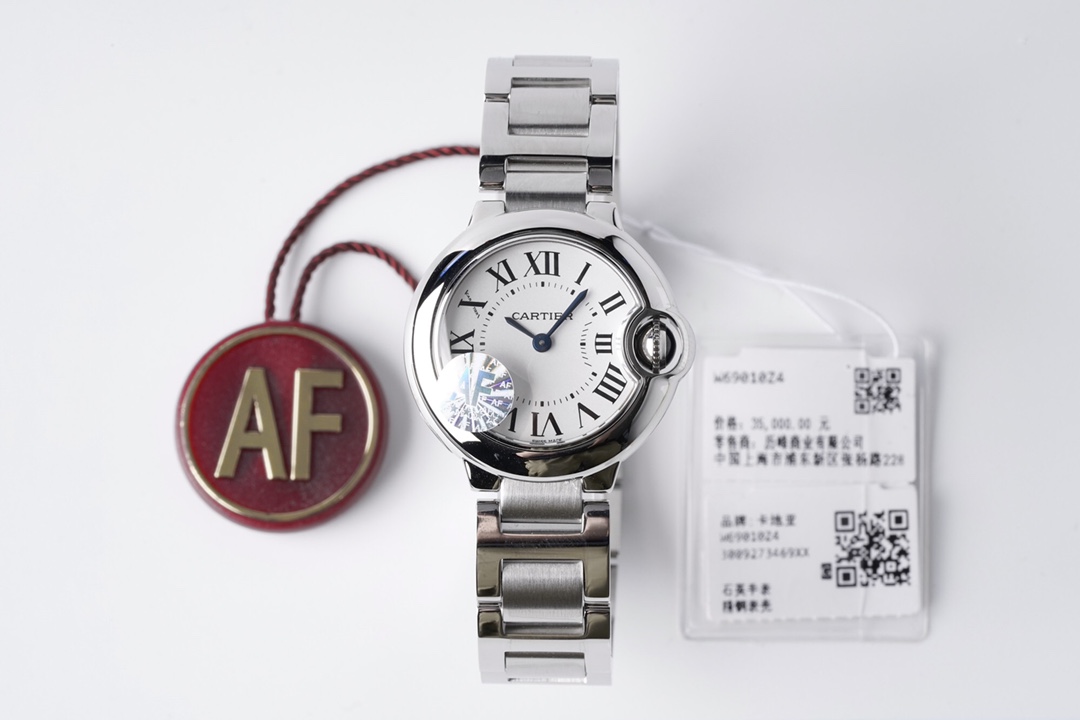 AF最美复刻 卡地亚28mm小号蓝汽球W69010Z4女士腕表