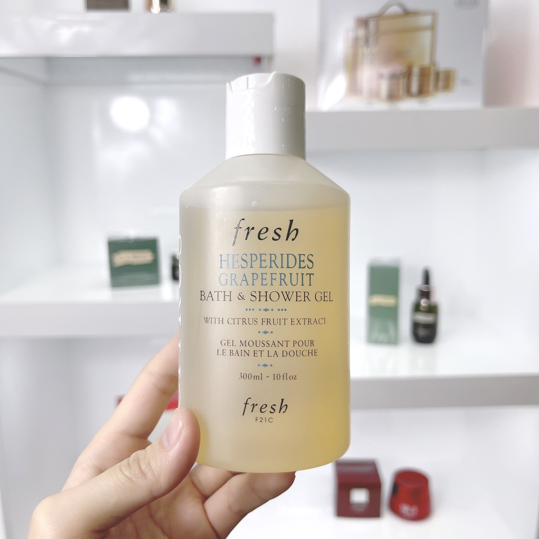 Gel de ducha de pomelo de Fresh, 300ml. Loción corporal de pomelo de Fresh, 300ml.