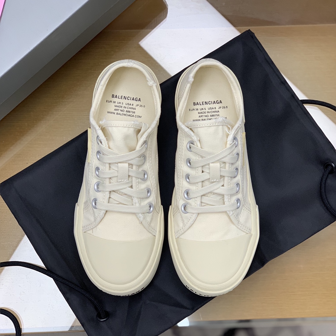 BALENCIAGA巴黎世家 2022最新Paris情侣款帆布鞋