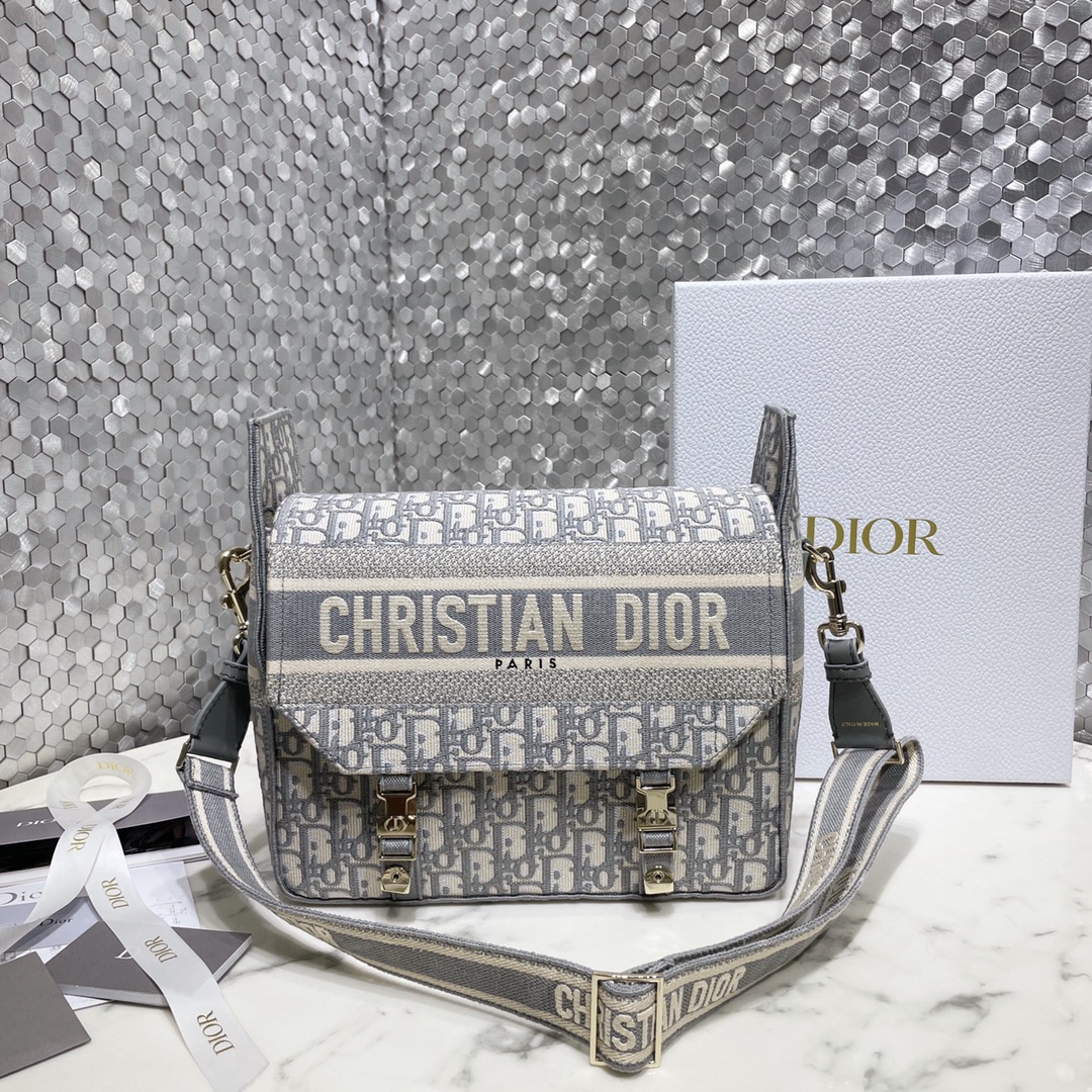 Dior Handbags Messenger Bags Embroidery Oblique Casual