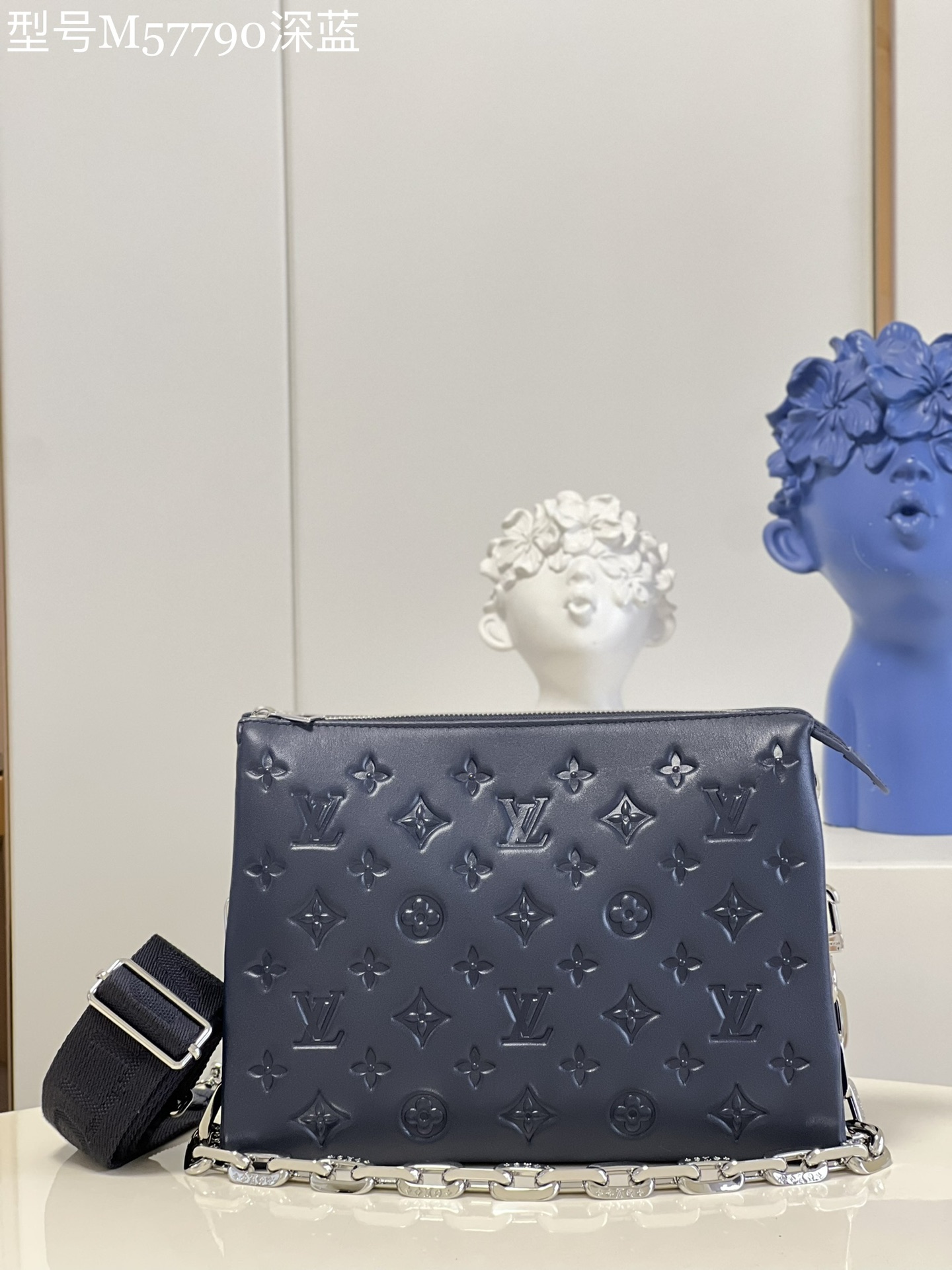 Louis Vuitton LV Coussin Bags Handbags Blue Dark Sheepskin Spring/Summer Collection Baguette M57790