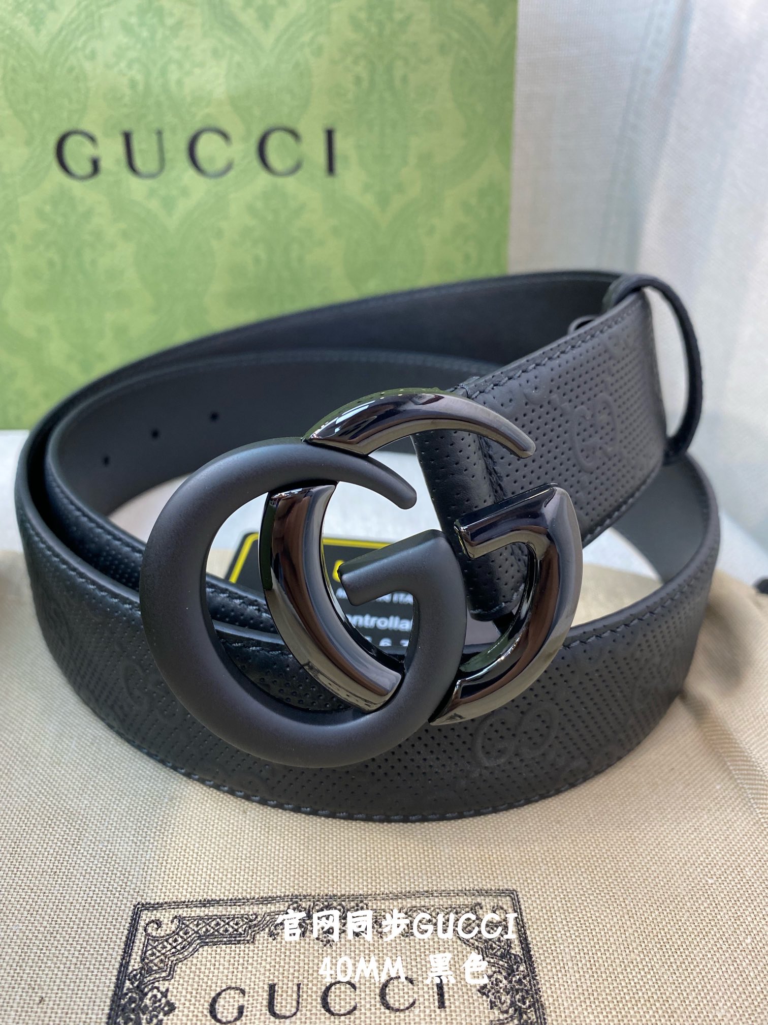 Gucci古奇官网经典正品规格4.0cm原版品质头层小牛皮压花进口头层底