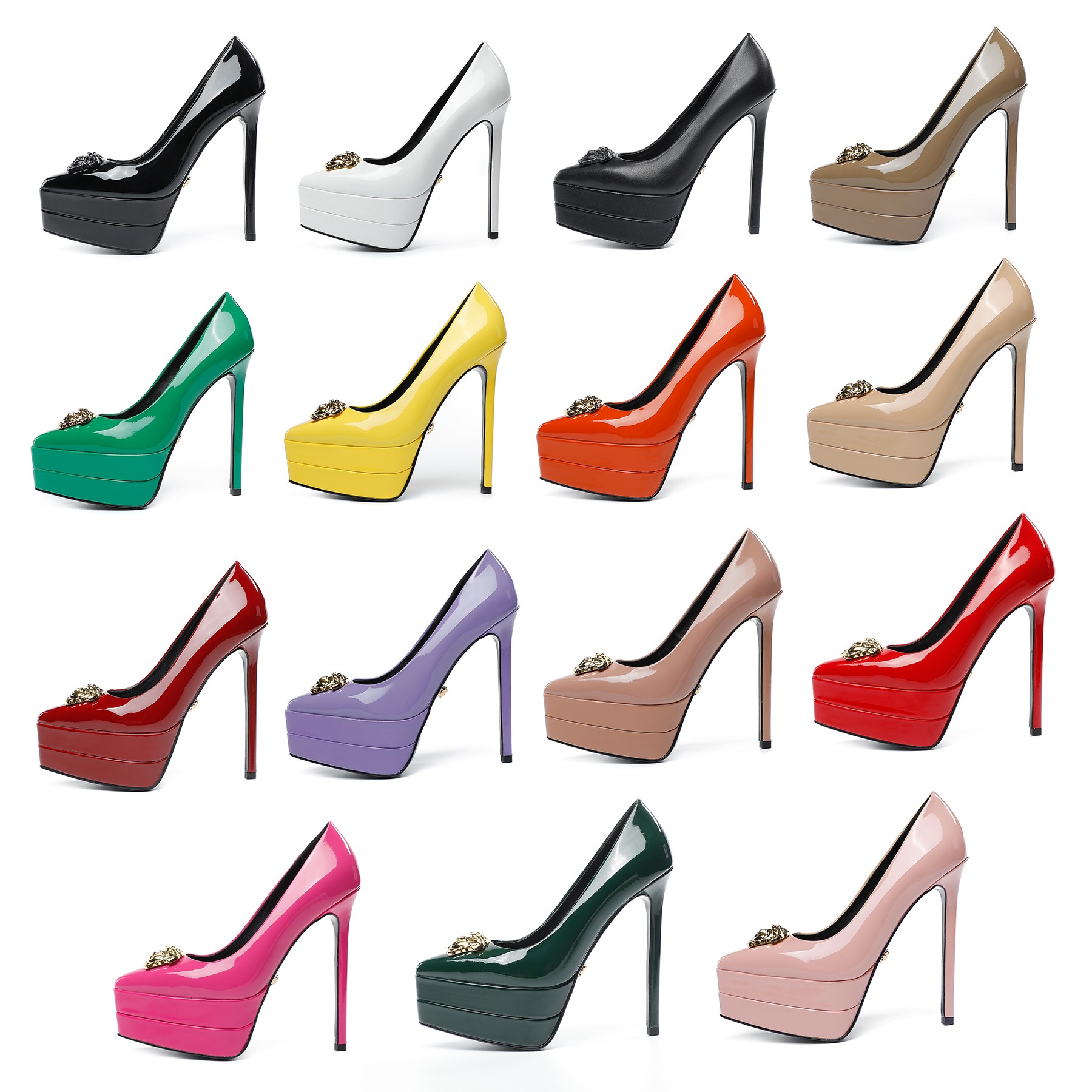 Precio de fábrica: suela de goma m Suela de cuero m. Yardage: 34-42 Versace nuevo super tacón alto t