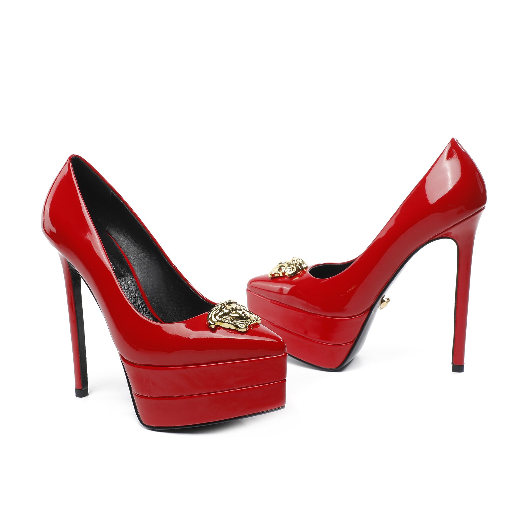 precio de fábrica: suela de goma m Suela de cuero m.. Yardage: 34-42 Versace nuevo super tacón alto 