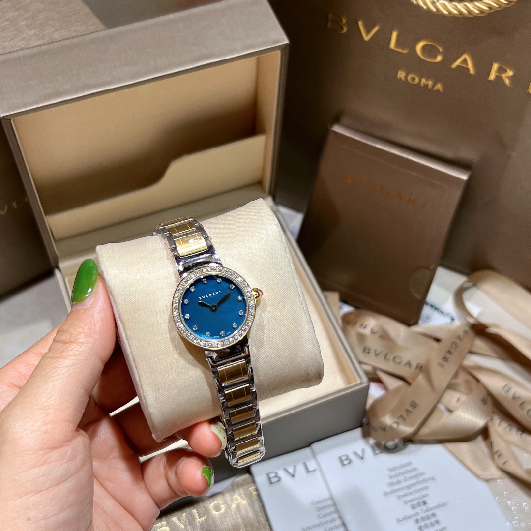 Cyclops 386728, Cortez 20, Bogree Mini! BVLGARI, Bogri, Bvlgari, classic fashionable watch, imported stone, steel without embroidery - 图片 5