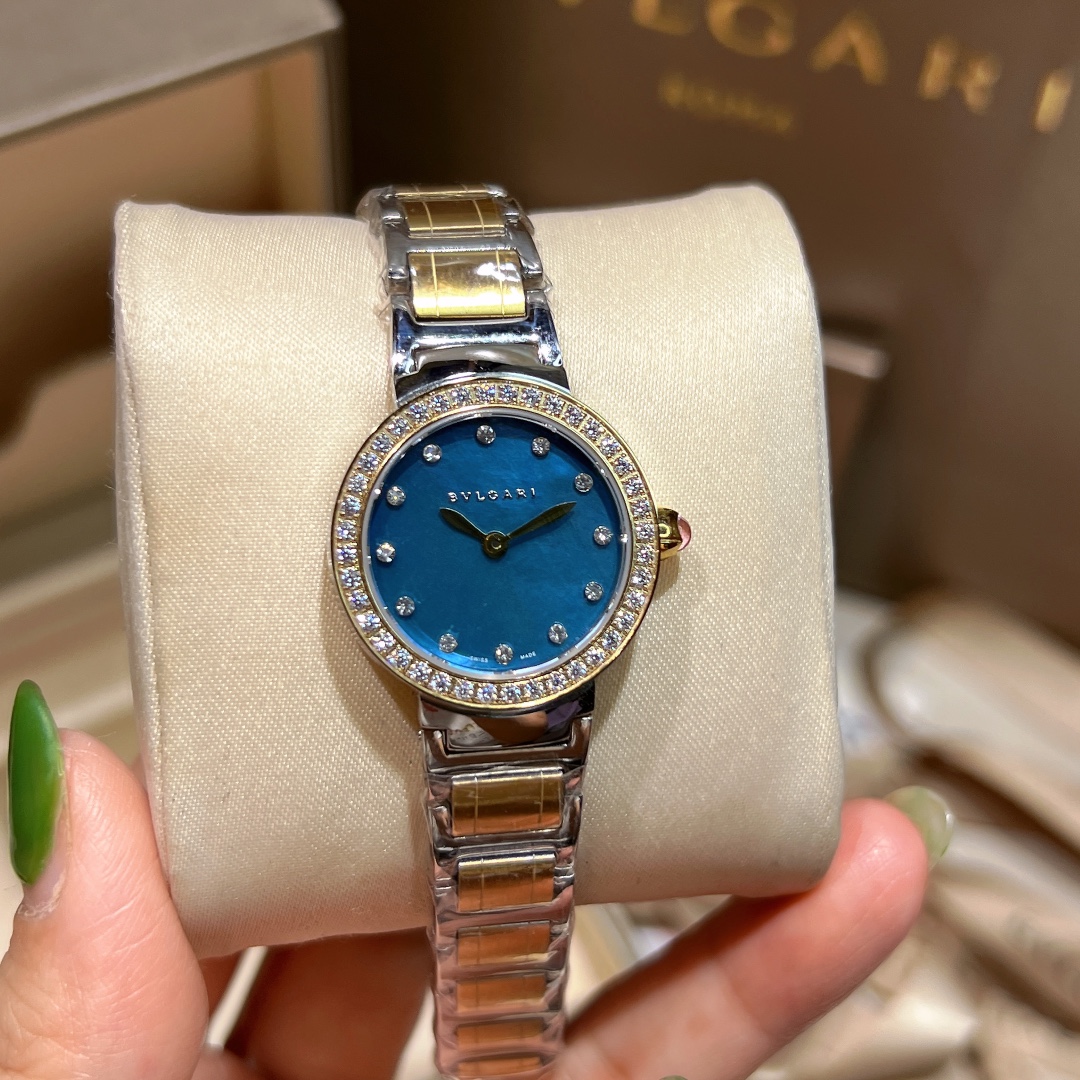 Cyclops 386728, Cortez 20, Bogree Mini! BVLGARI, Bogri, Bvlgari, classic fashionable watch, imported stone, steel without embroidery - 图片 3
