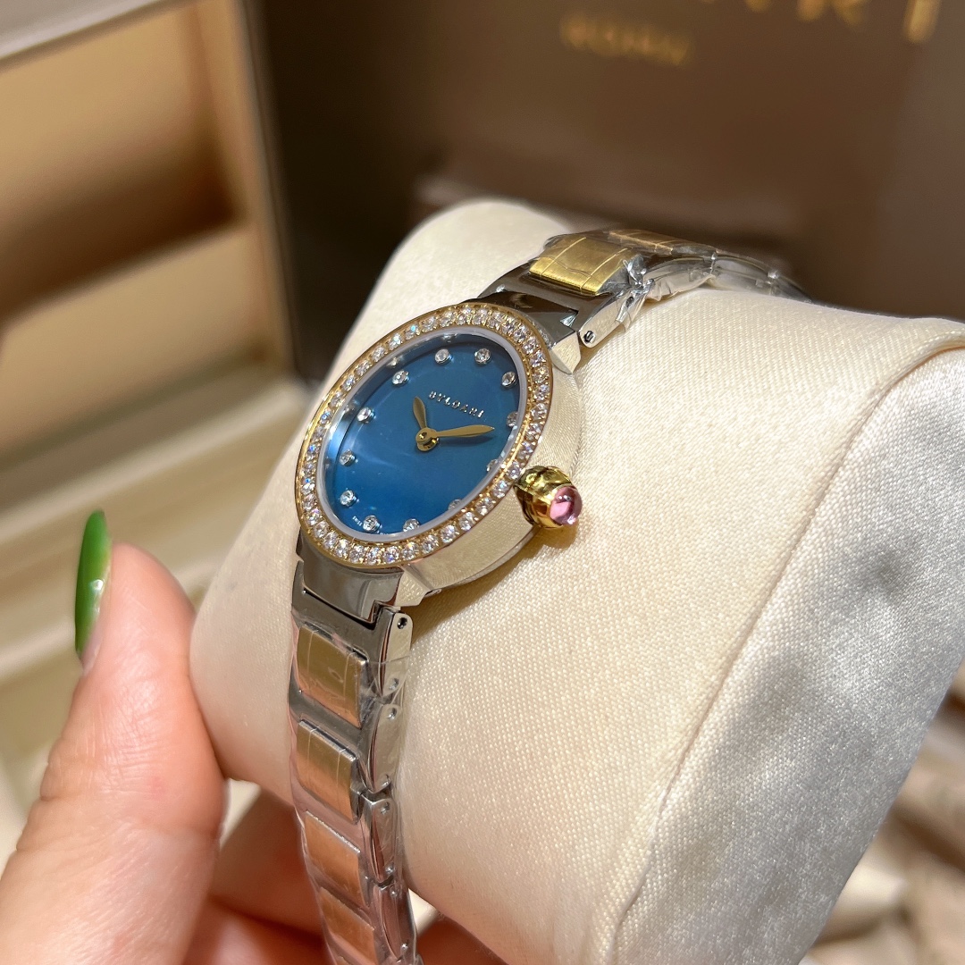 Cyclops 386728, Cortez 20, Bogree Mini! BVLGARI, Bogri, Bvlgari, classic fashionable watch, imported stone, steel without embroidery - 图片 7