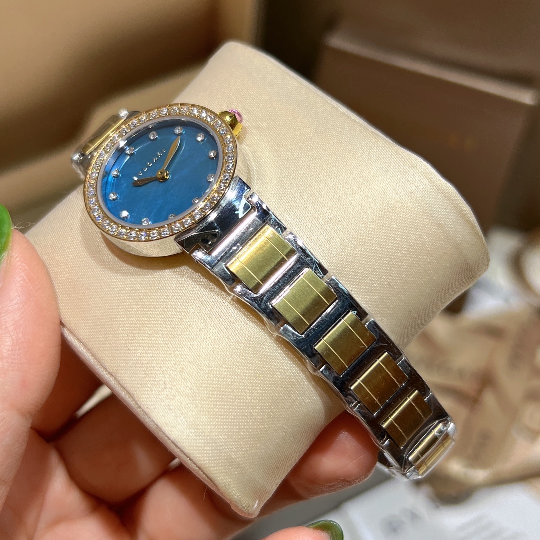 Cyclops 386728, Cortez 20, Bogree Mini! BVLGARI, Bogri, Bvlgari, classic fashionable watch, imported stone, steel without embroidery - 图片 6