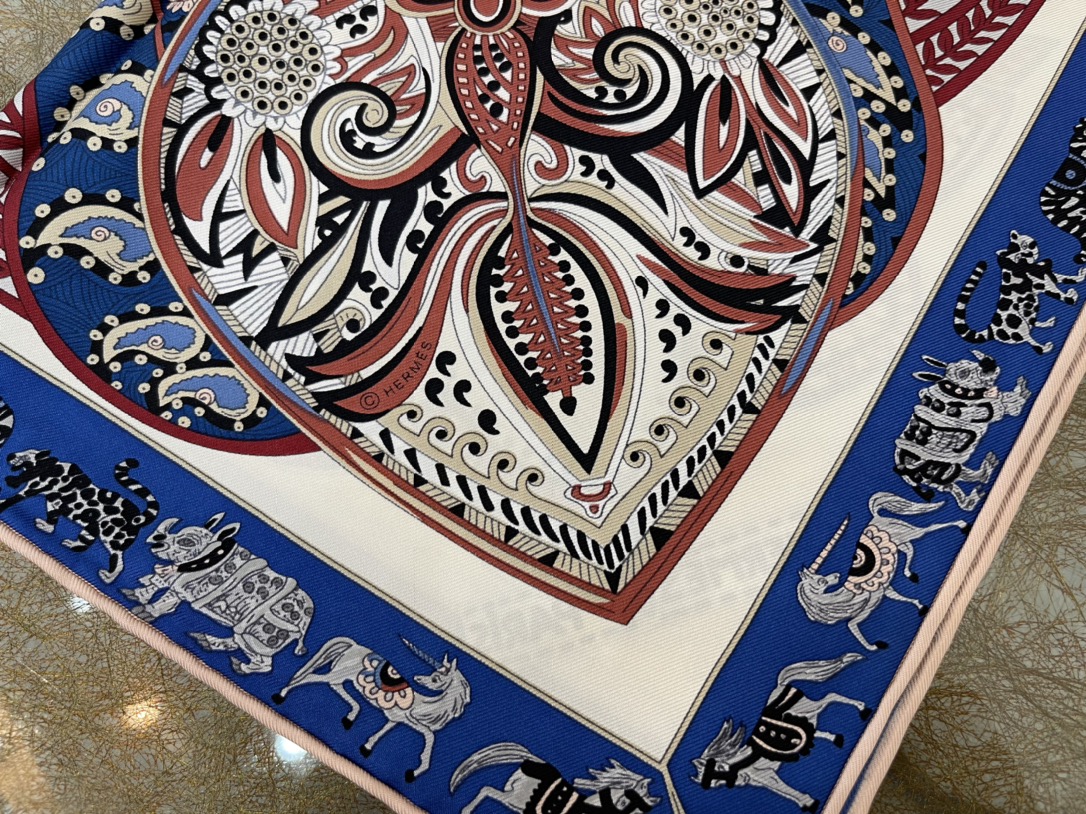 Hermes爱马仕『君妃花园』100%真丝围巾