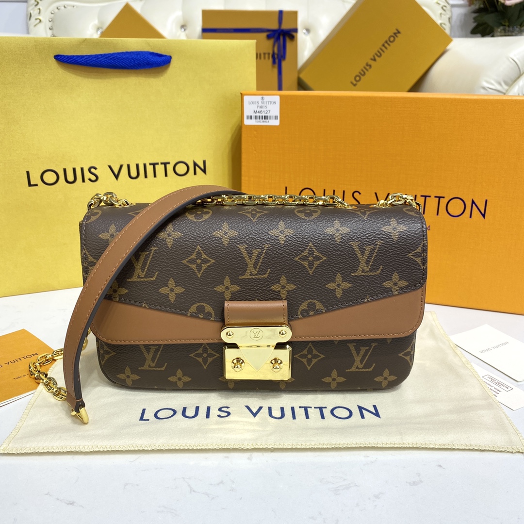 Louis Vuitton LV Pochette MeTis Handbags Crossbody & Shoulder Bags Black Brown Spring Collection Chains M46126