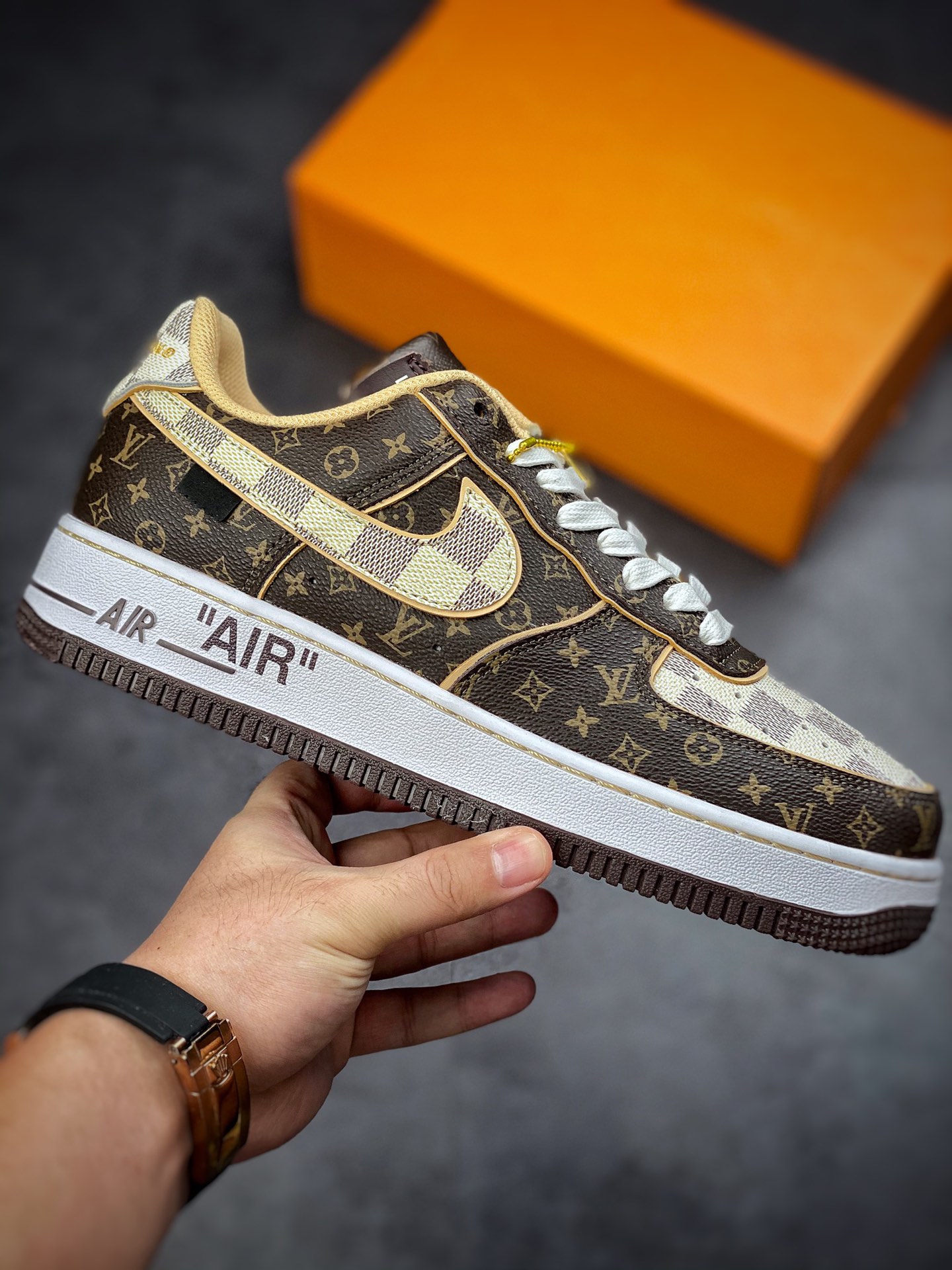 280 2022新品超奢联名 路易威登 LV×Nike Air Force 1 Low 07 DJ4631-200