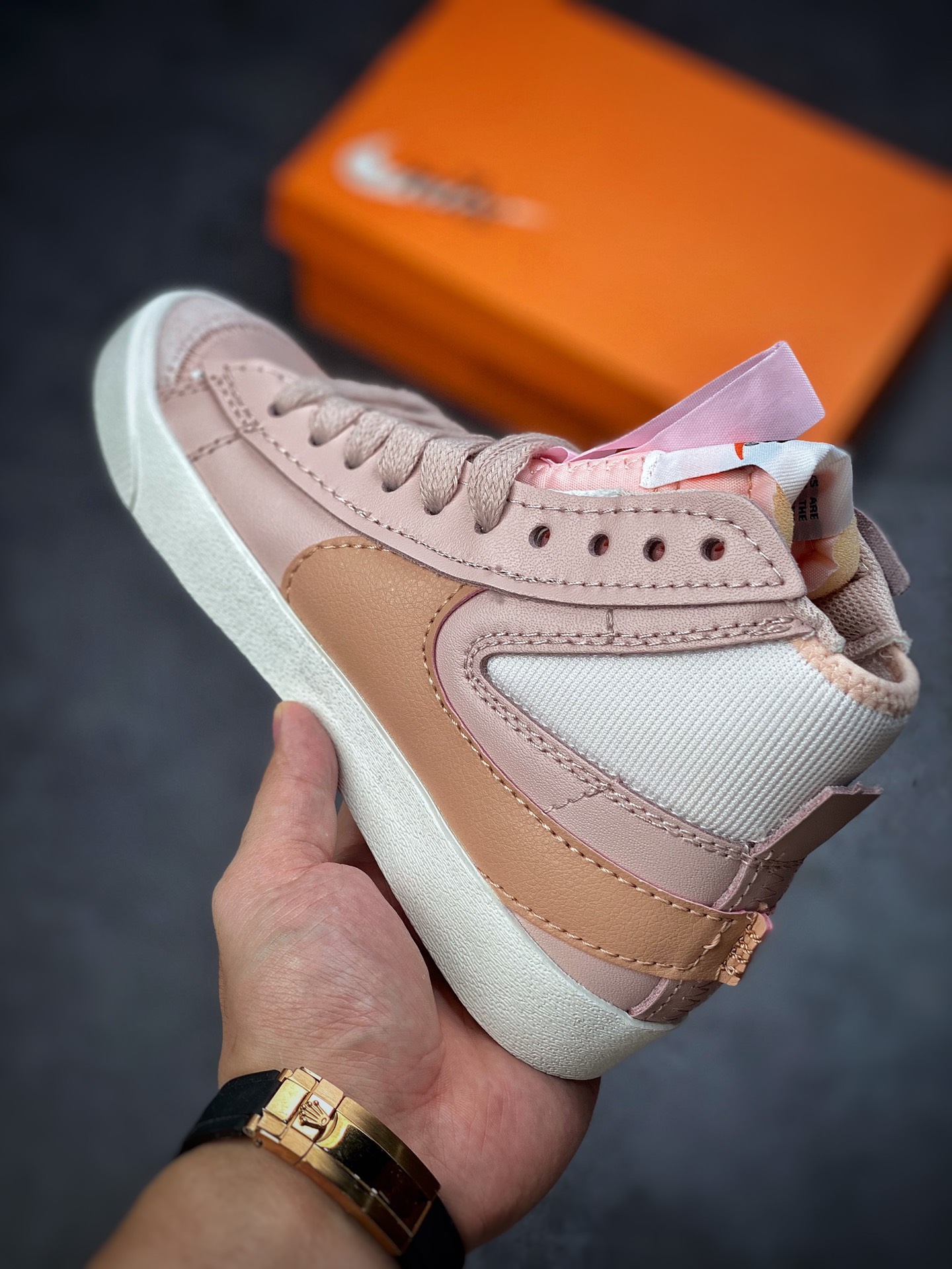 160 Nike Blazer Mid’77 Jumbo 白浅粉经典百搭低帮开拓者休闲运动板鞋 DQ1471-600