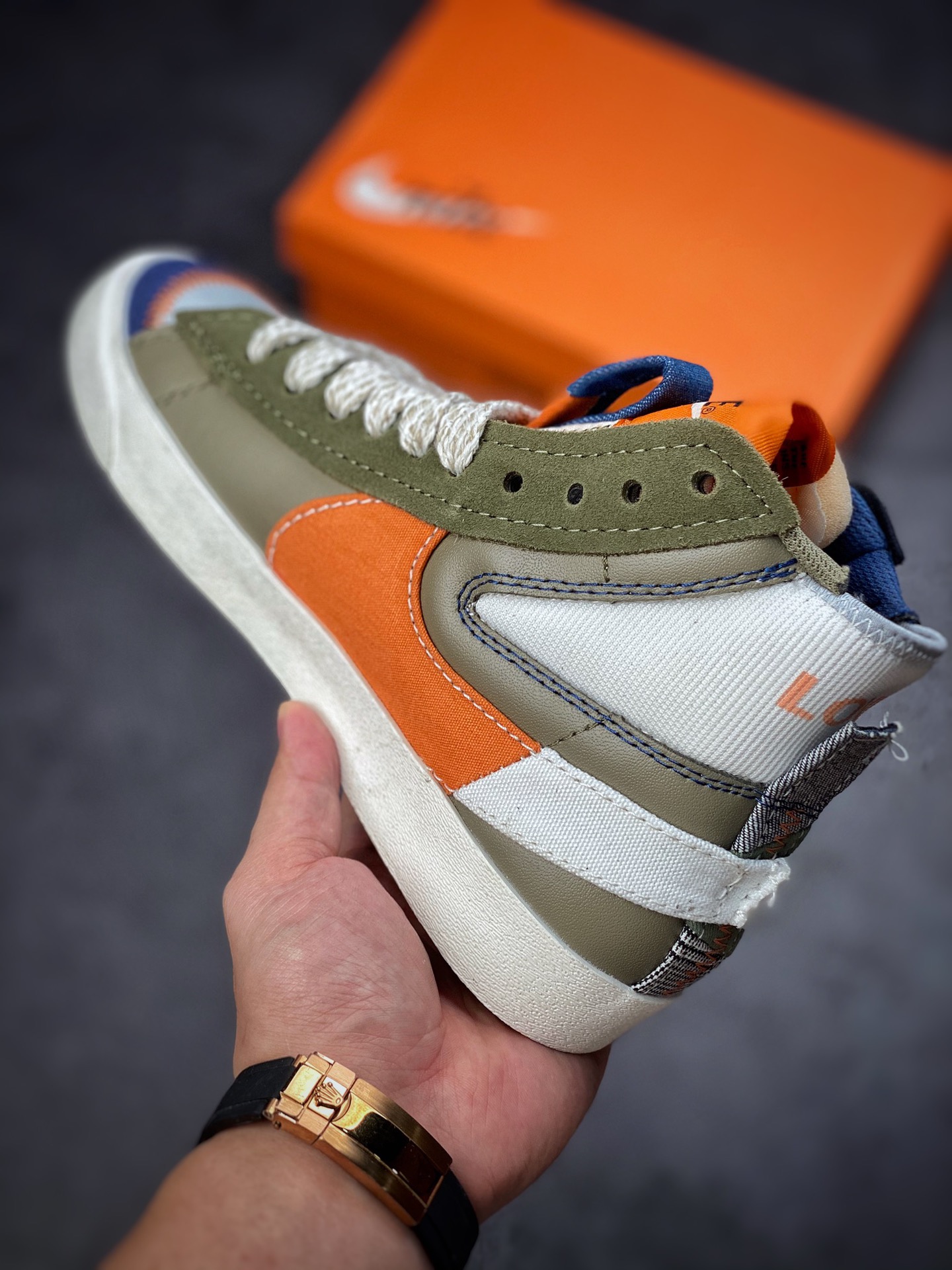 220 Nike Blazer Mid’77 Jumbo 蓝绿拼接 经典百搭低帮开拓者板鞋 DN2158-100