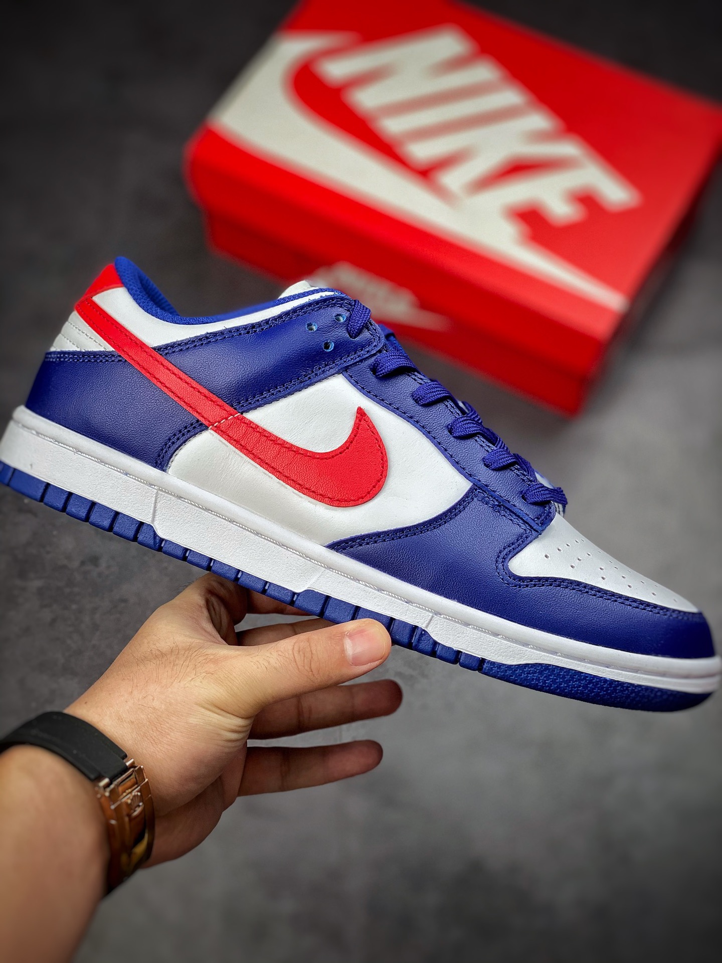 350 Nike Dunk Low White and Red 白蓝红  DD1503-119