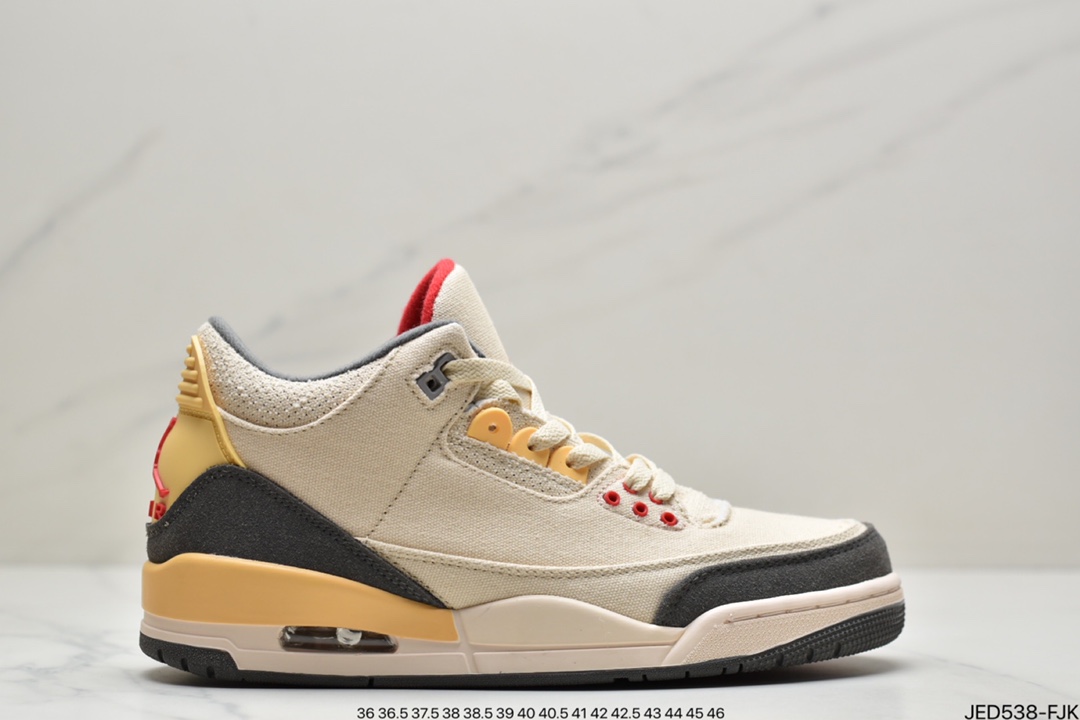 150 Air Jordan 3 “ Muslin” 米黄棉布 采用全新帆布鞋面打造DH7139-100