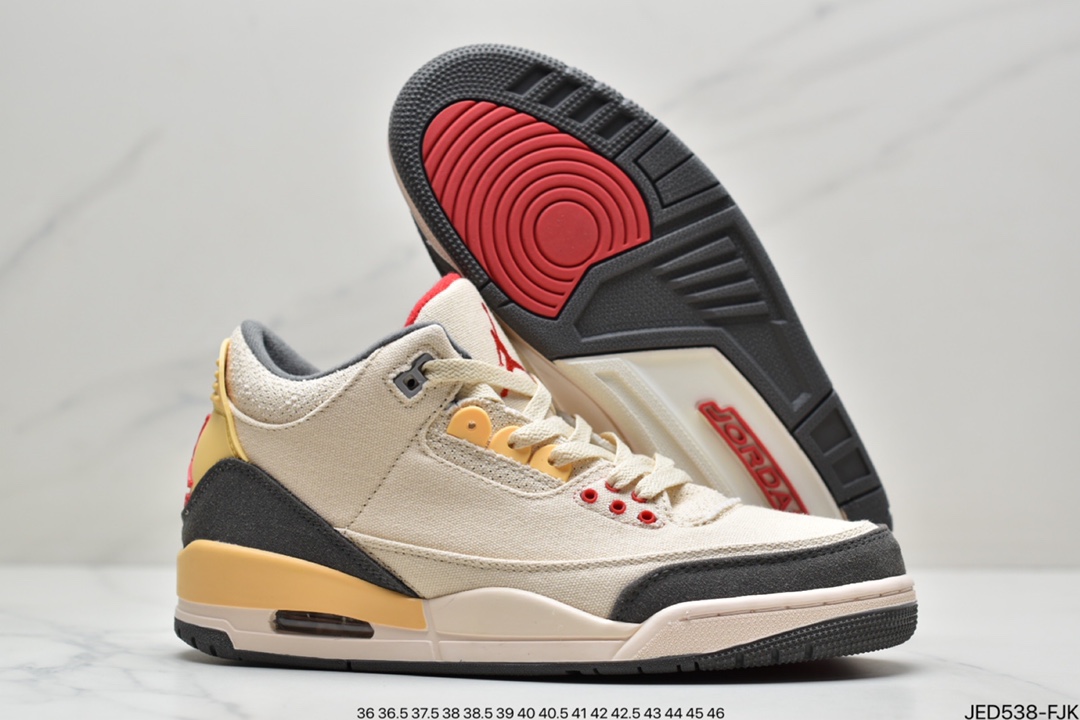 150 Air Jordan 3 “ Muslin” 米黄棉布 采用全新帆布鞋面打造DH7139-100