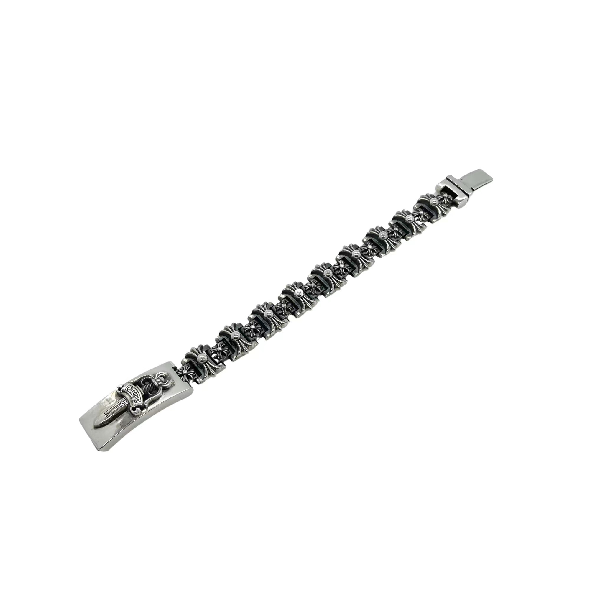 Chrome Hearts 𝐂𝐡𝐫𝐨𝐦𝐞 𝐡𝐞𝐚𝐫𝐭𝐬克罗心 鱼骨宝剑大号手链