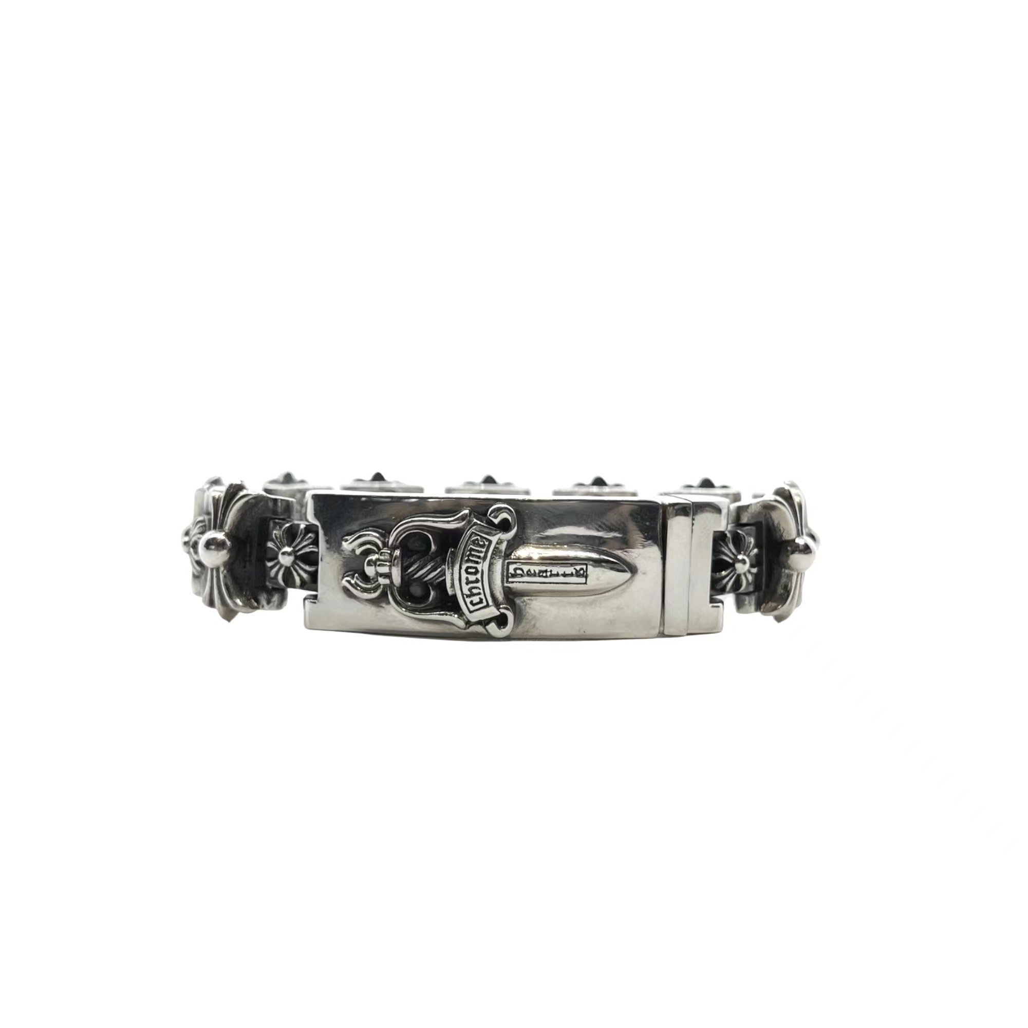 Chrome Hearts 𝐂𝐡𝐫𝐨𝐦𝐞 𝐡𝐞𝐚𝐫𝐭𝐬克罗心 鱼骨宝剑大号手链