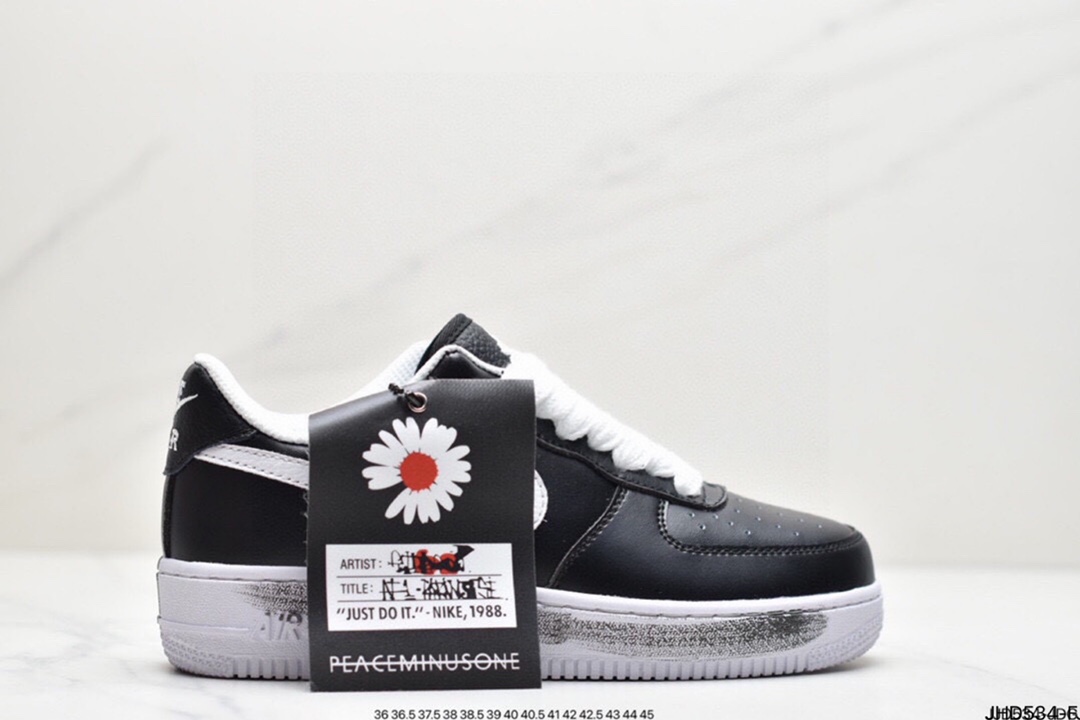 190 G-Dragon权志龙个人品牌PEACEMINUSONE x Nike Air Force 1”Para-noise”空军低帮经典板鞋AQ3692