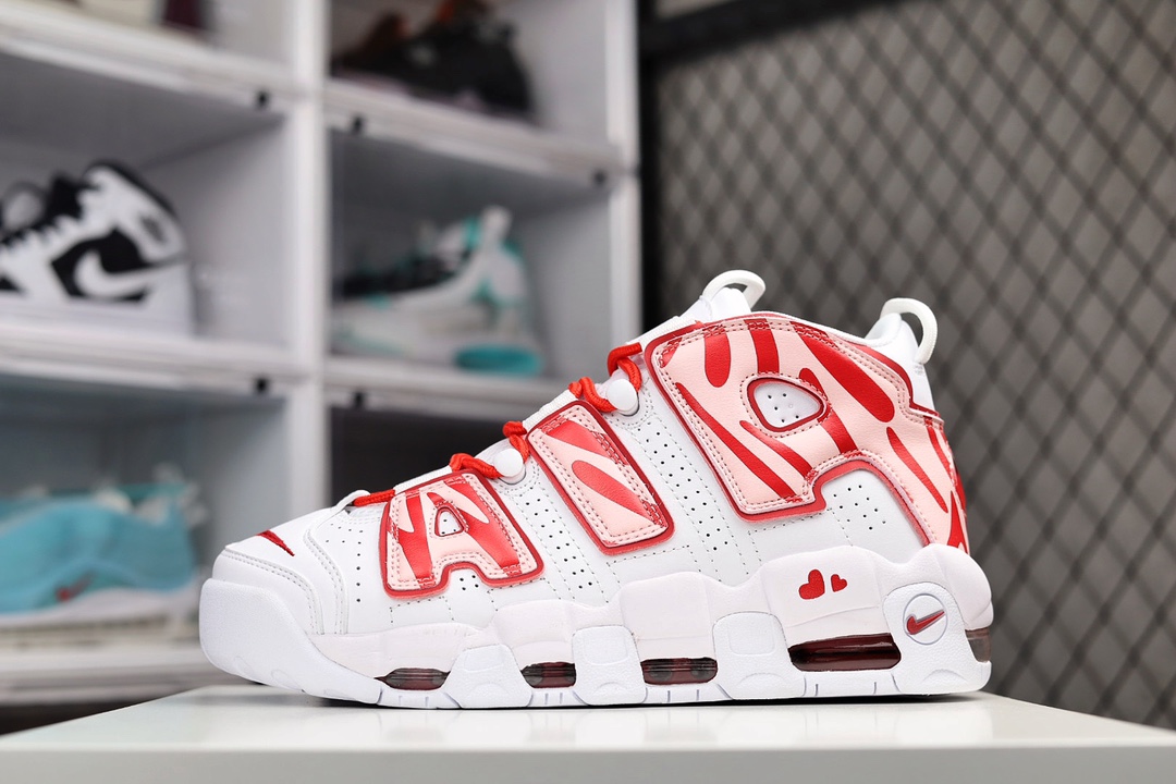 H5 CK版本 Nike/耐克 全新官方配色，耐克Nike Air More Uptempo”96″Cool Grey Midnight Navy “皮蓬一代系列经典高街百搭休闲运动文化篮球鞋