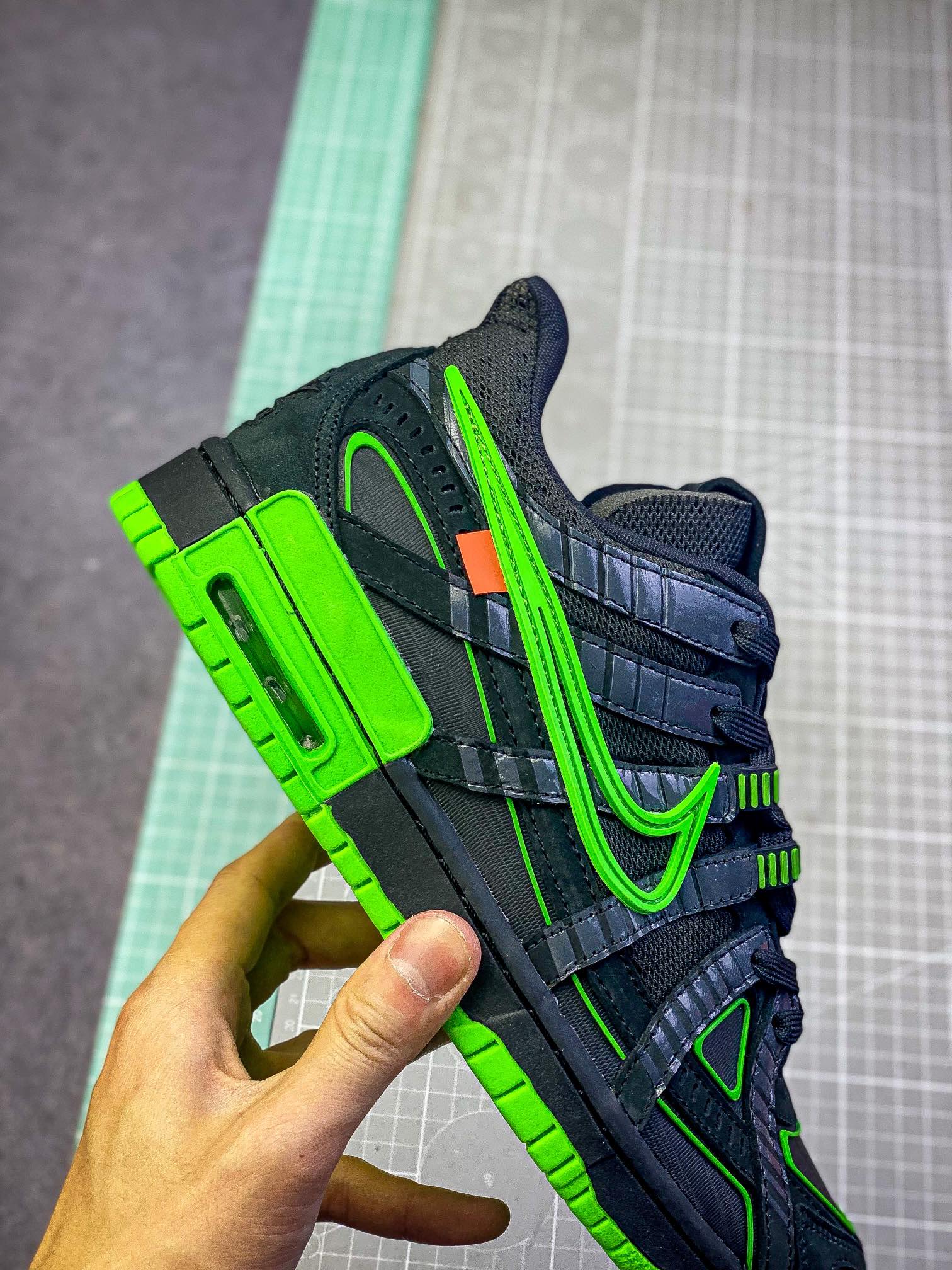 Nike Air Off-White x Rubber Dunk black green CU6015-001