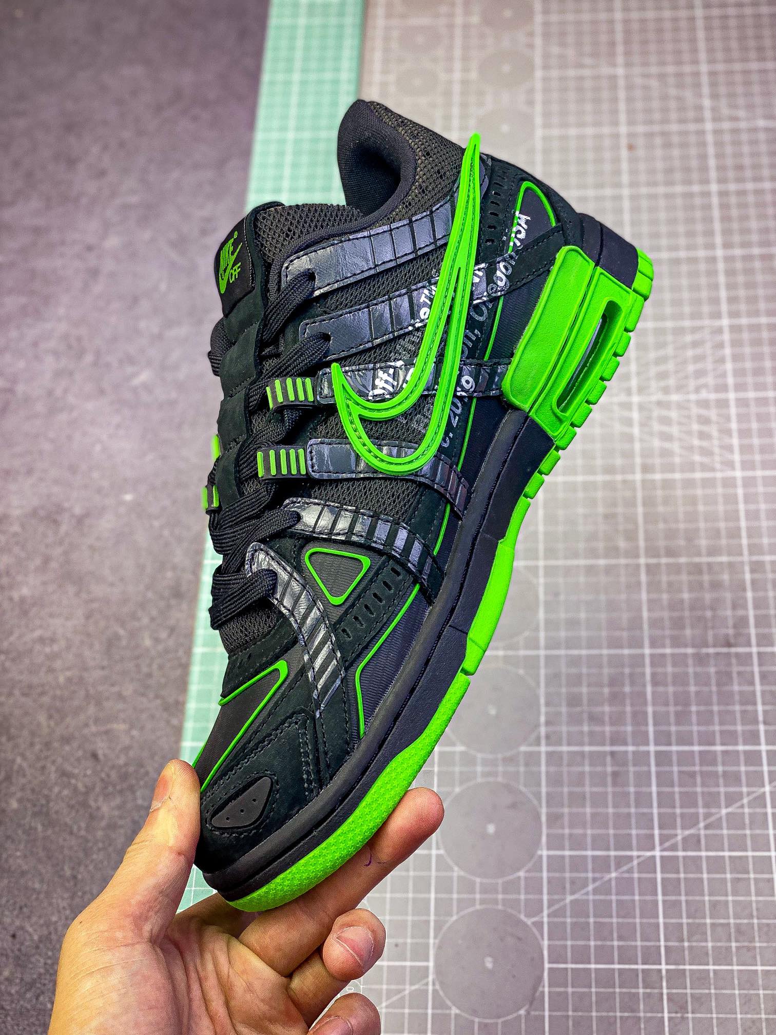 Nike Air Off-White x Rubber Dunk black green CU6015-001