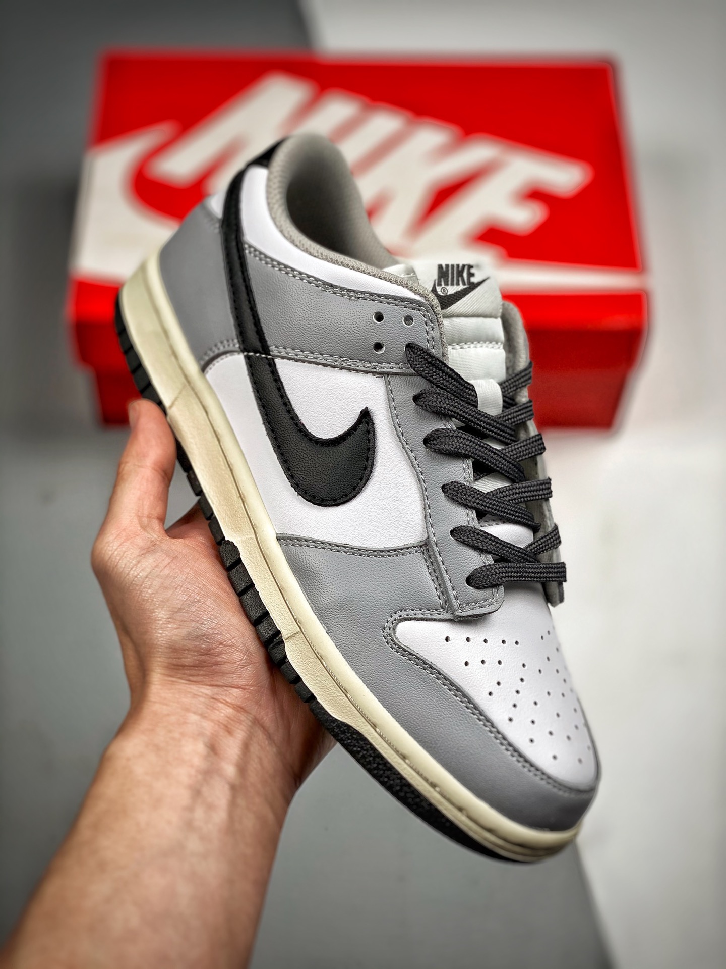 -2 Nk Dunk SB Low Blanco y gris, producción original de fábrica, lanzamiento real, materiales de primera capa originale…